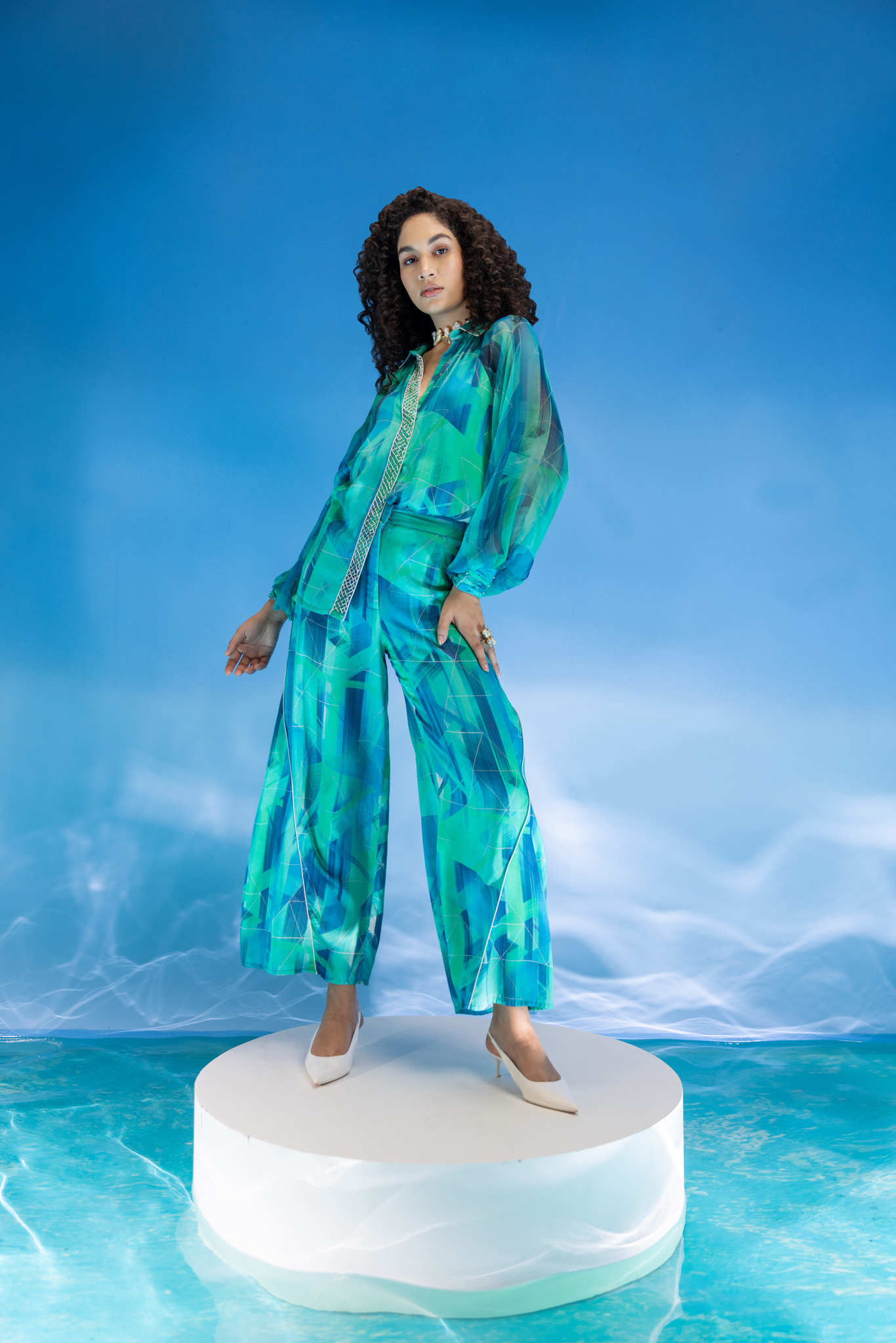 Aquarius Green Raglan Sleeve Co-Ord set-2pcs