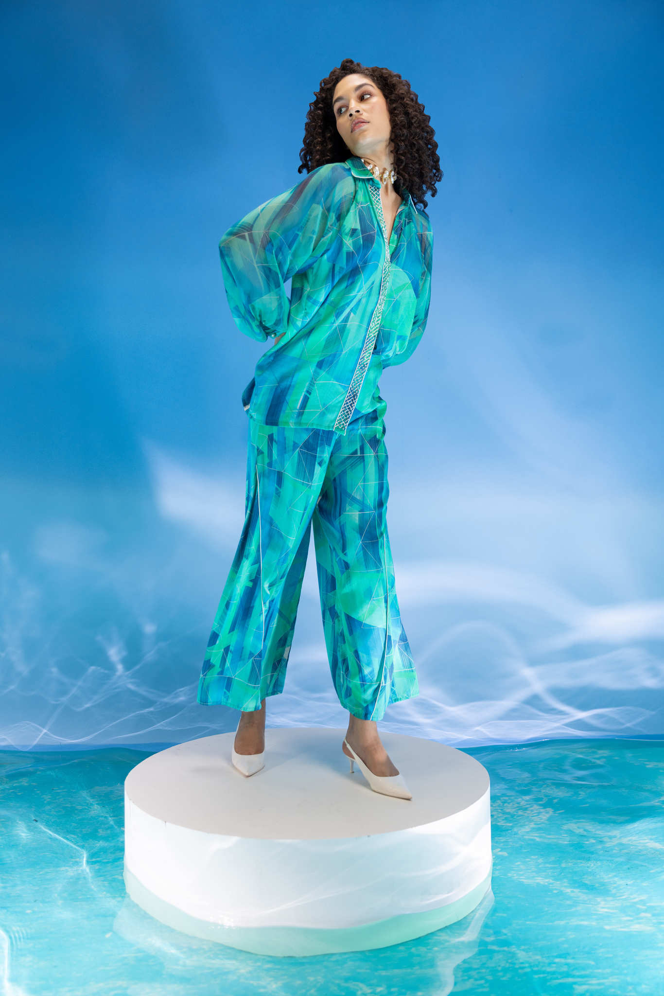 Aquarius Green Raglan Sleeve Co-Ord set-2pcs