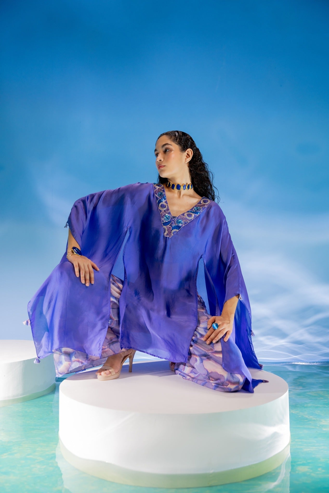 Organza cape set-3pcs