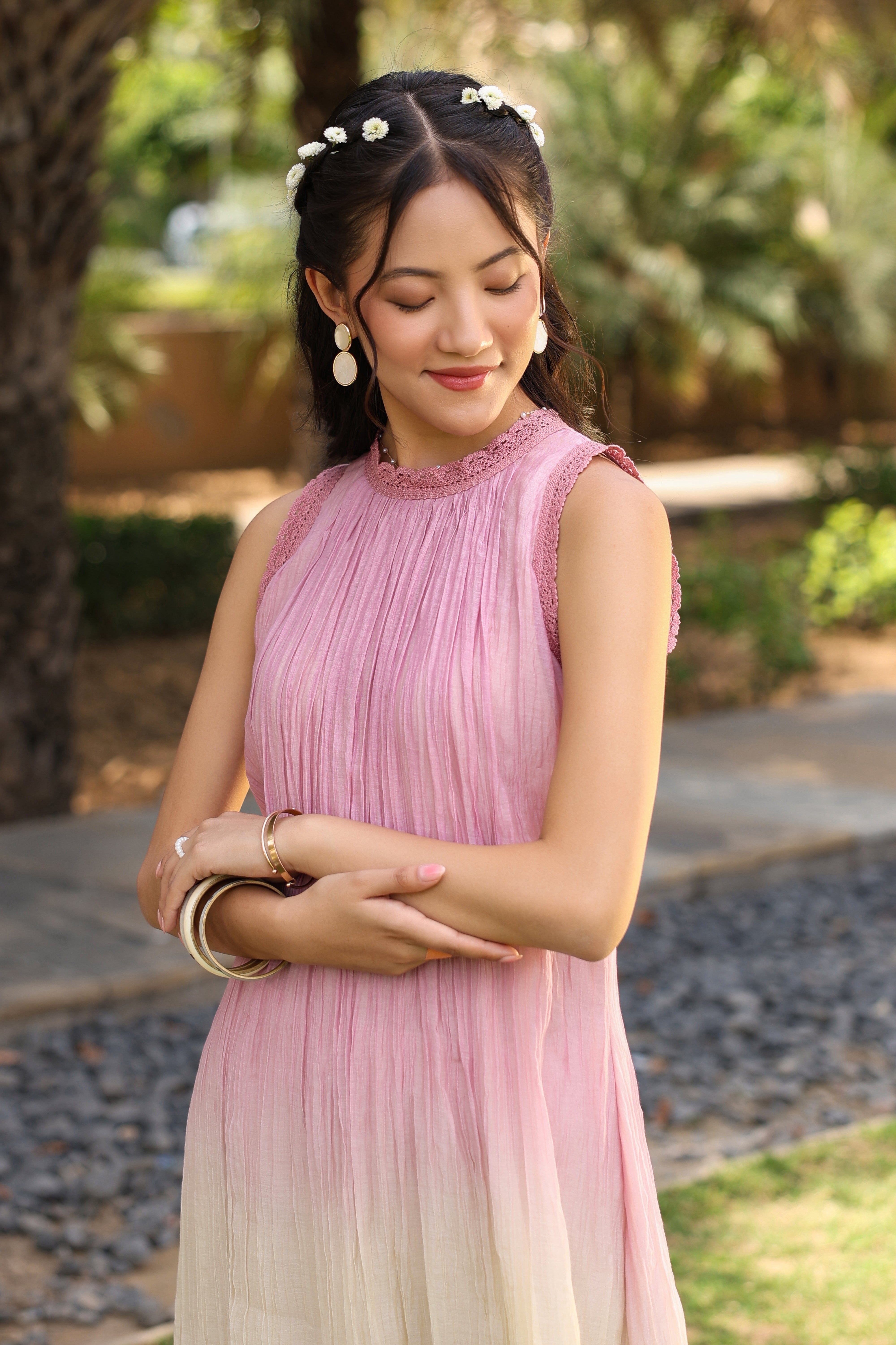 Gul Pink Ombre Long Coord Set