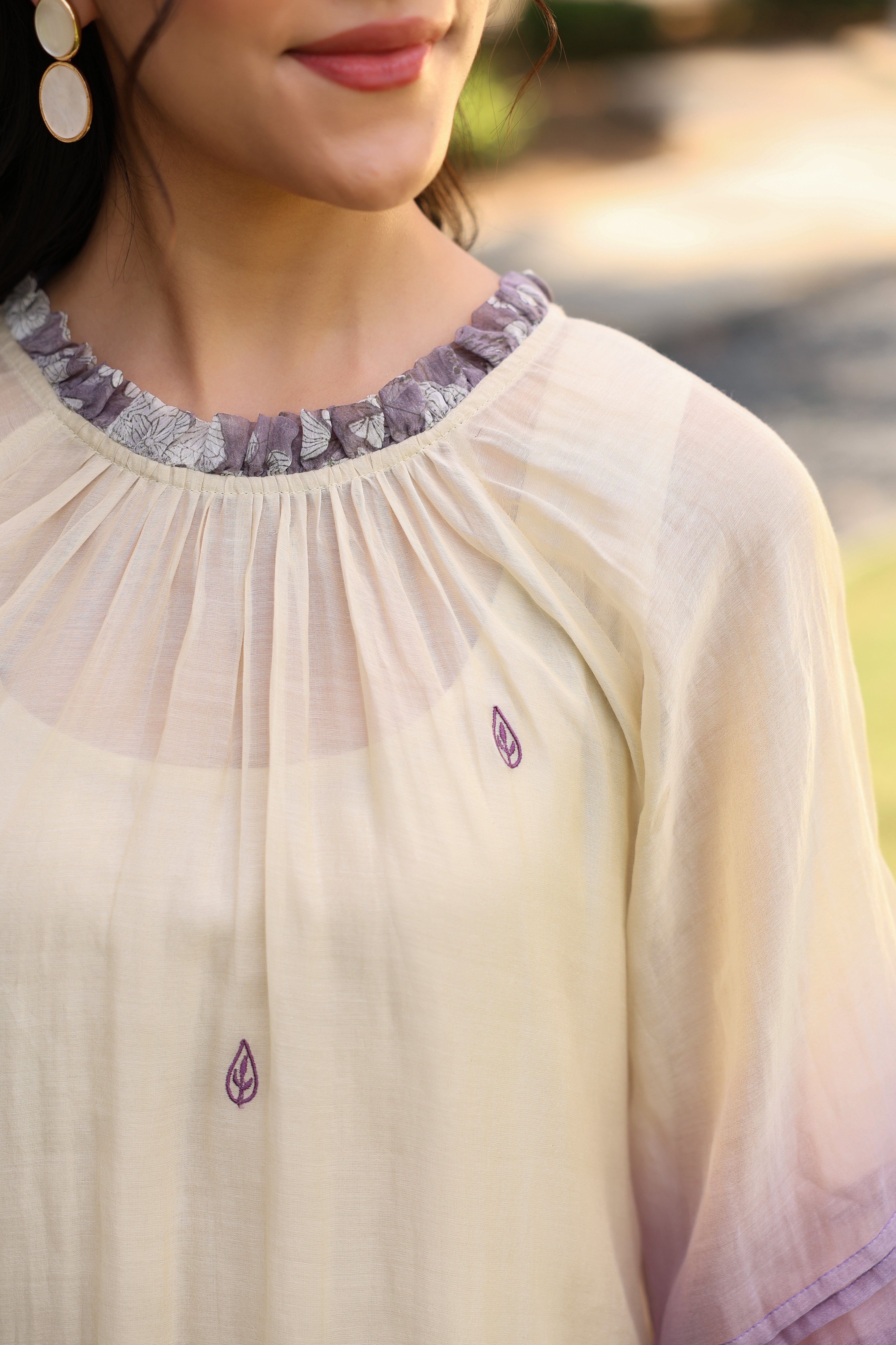 Gul Purple Ombre Frill Dress