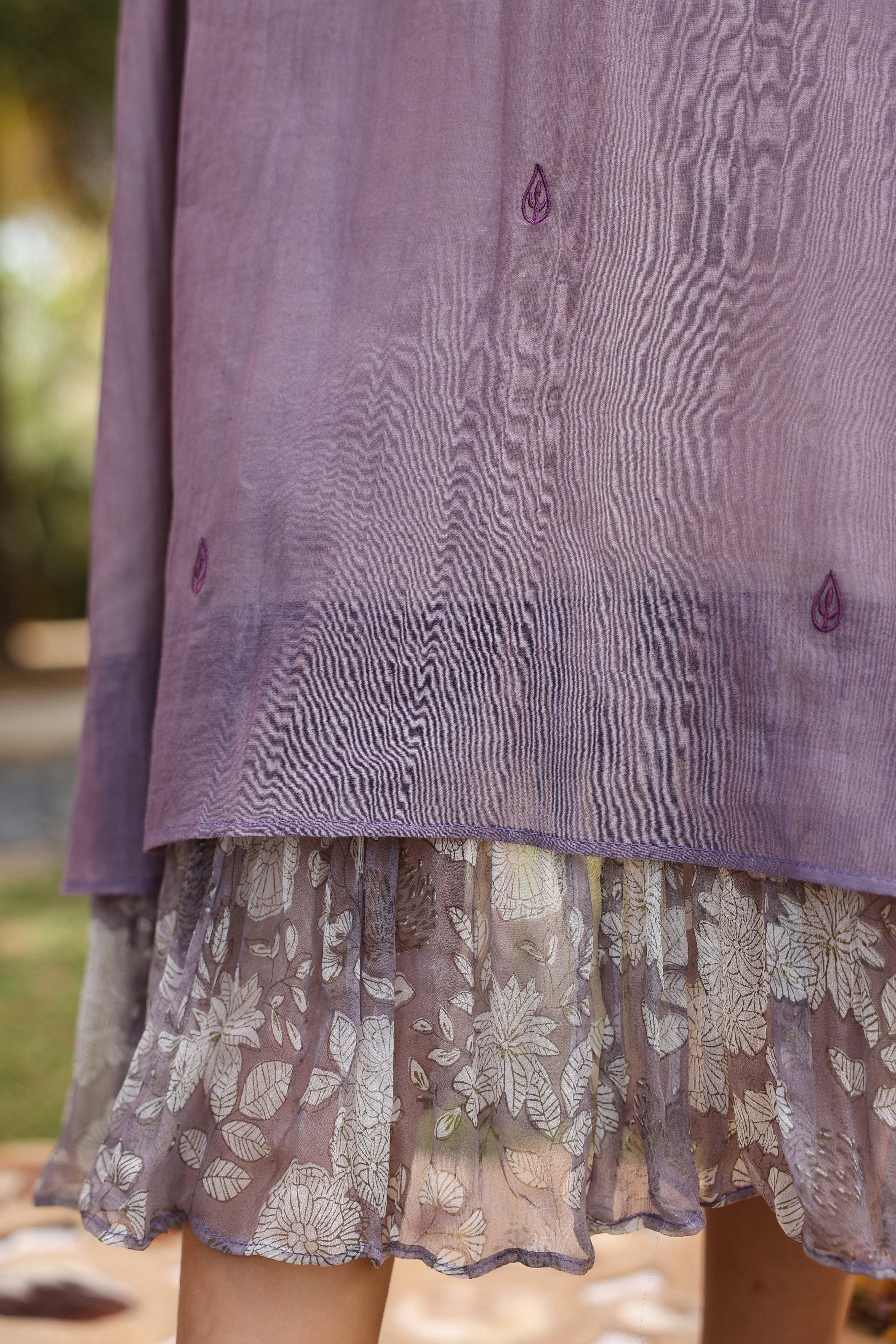 Gul Purple Ombre Frill Dress