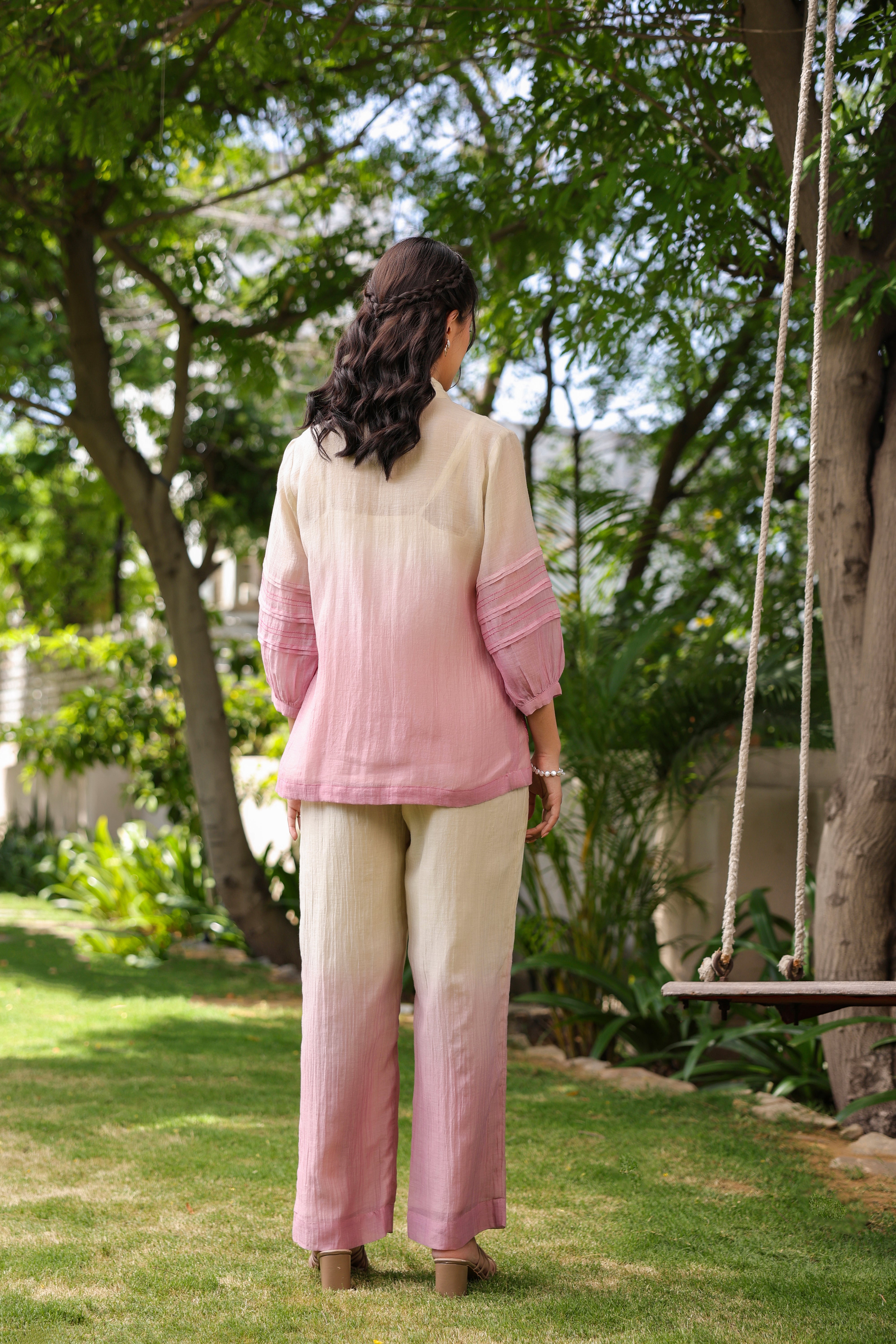 Gul Pink Ombre Shirt Coord Set