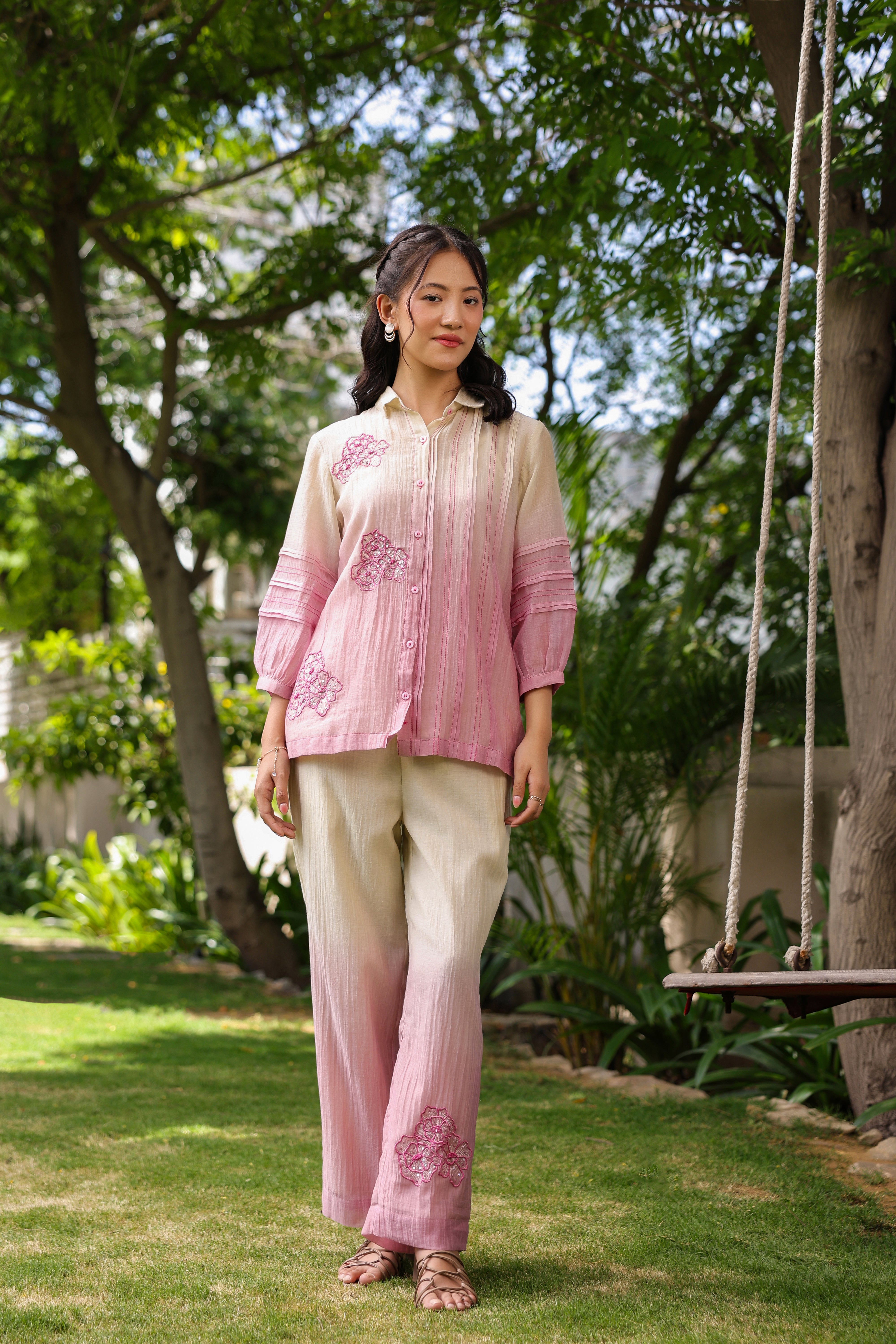Gul Pink Ombre Shirt Coord Set