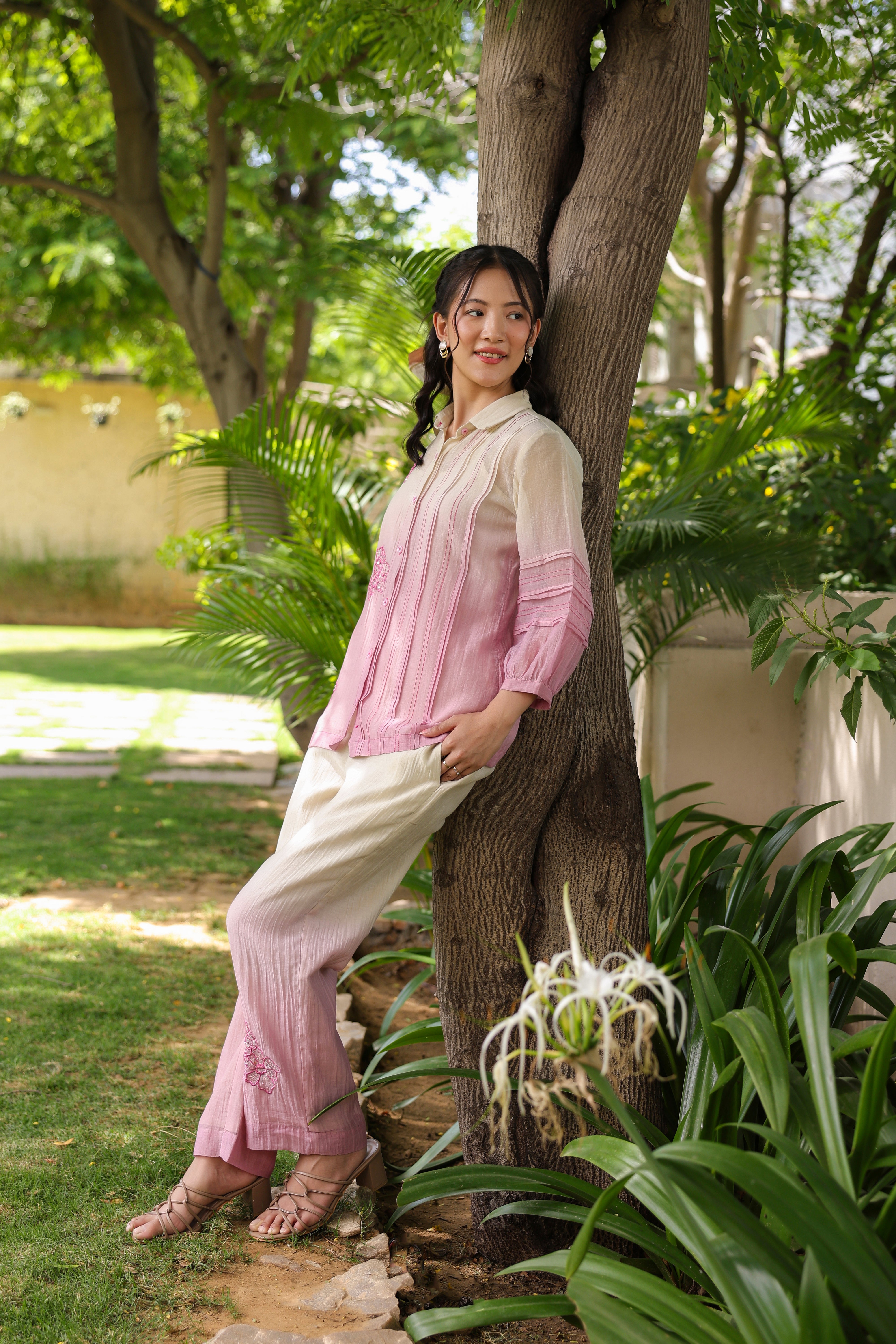 Gul Pink Ombre Shirt Coord Set
