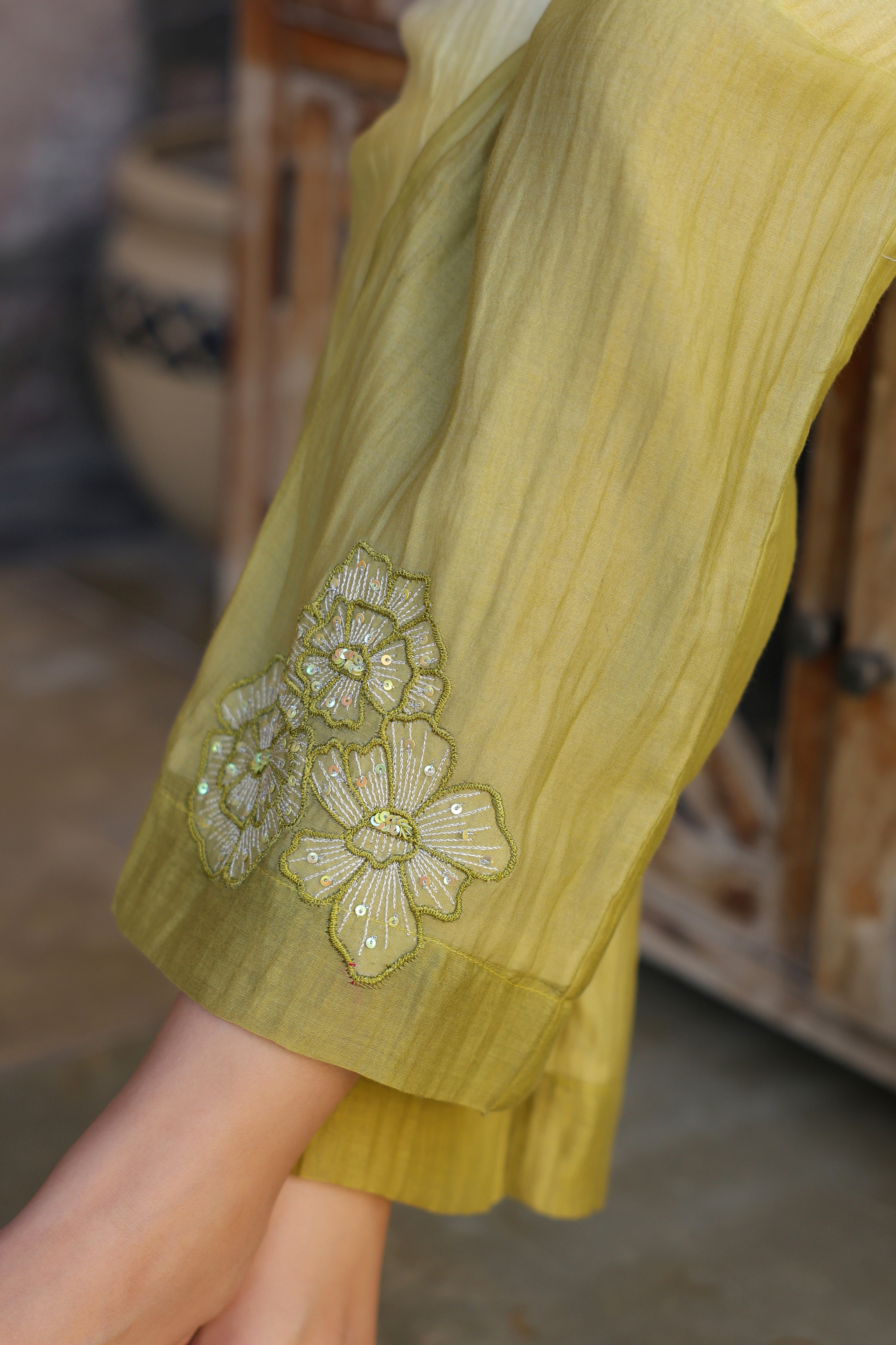 Gul Green Ombre Shirt Coord Set