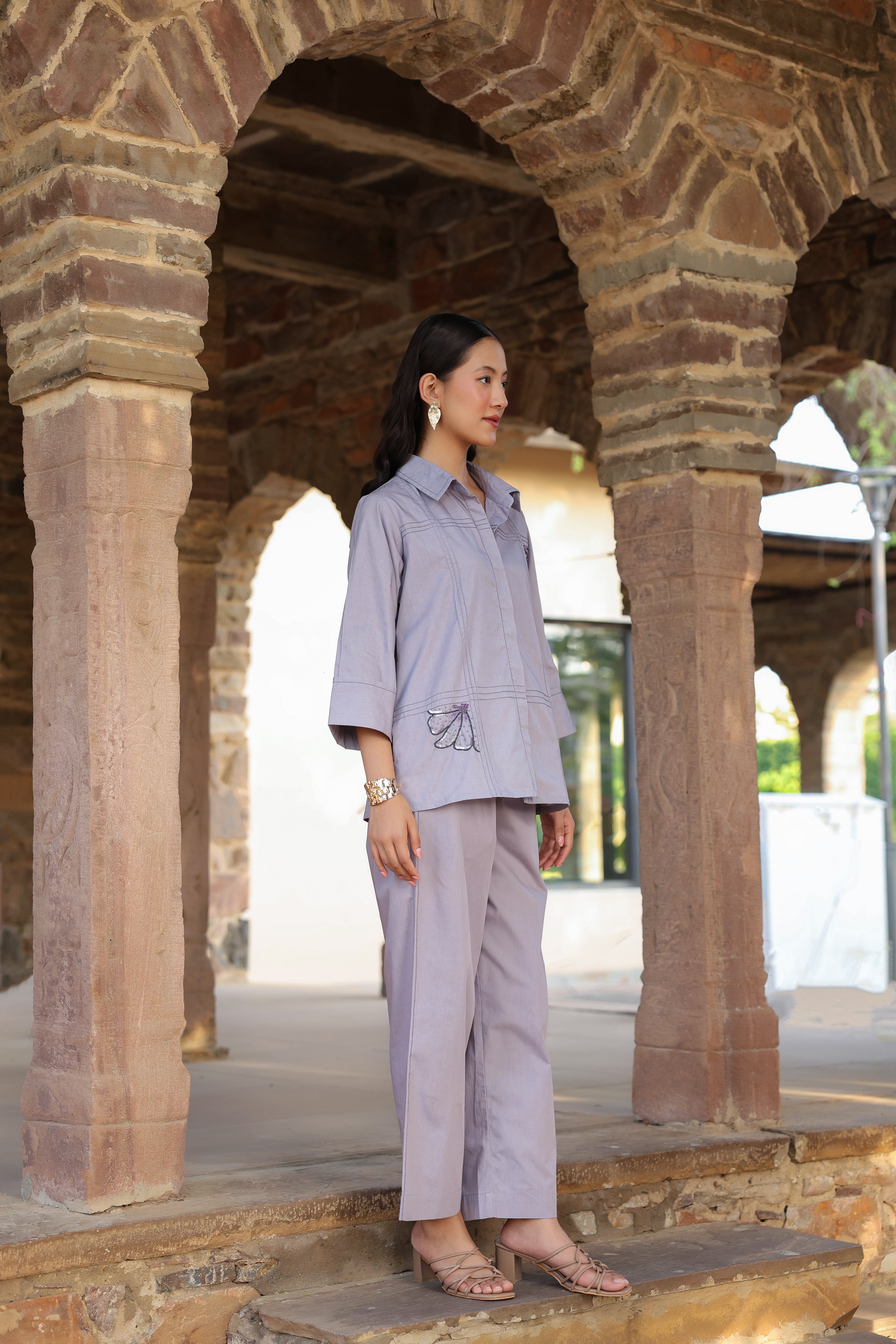 Pintuck Shirt Co-ord set