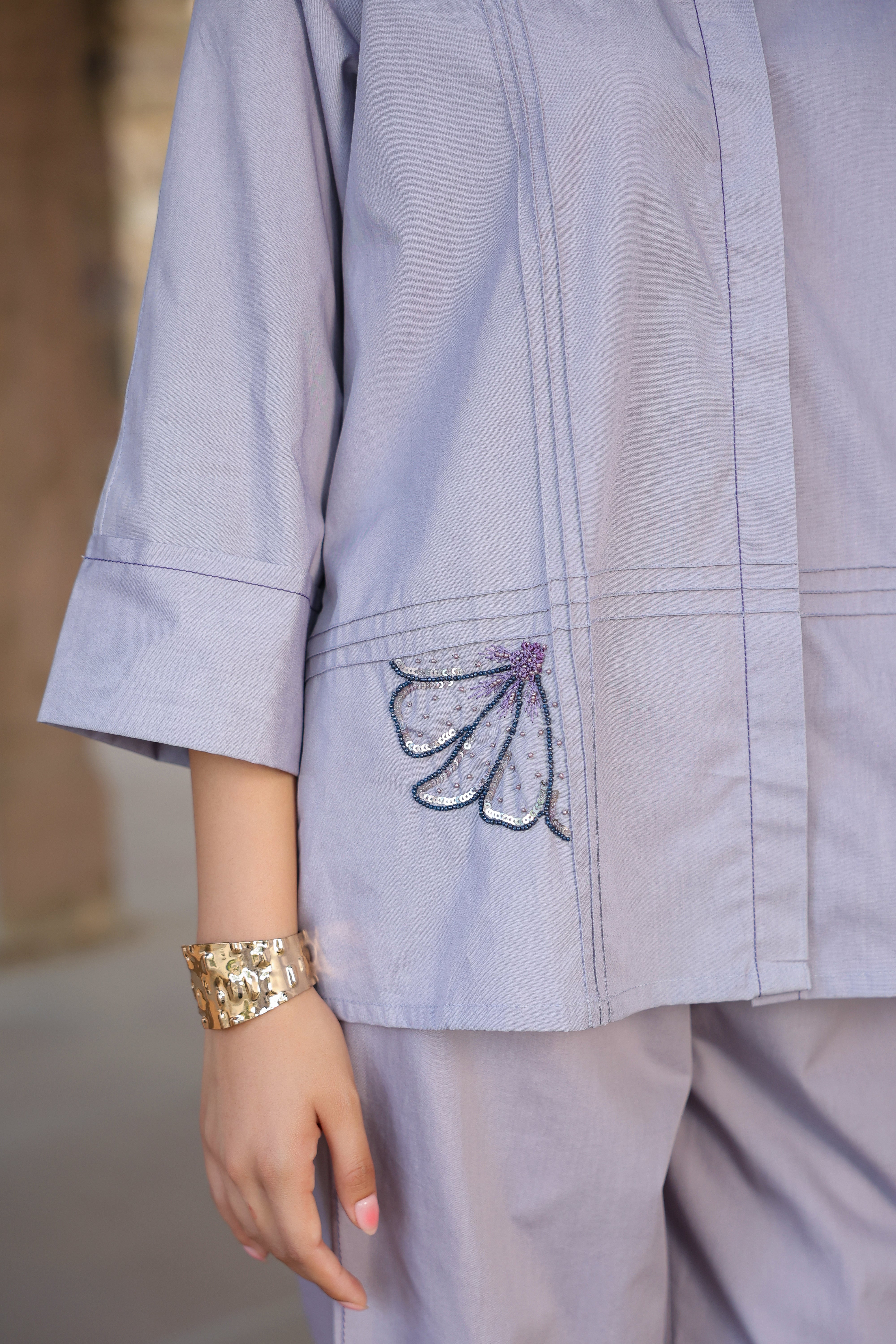 Pintuck Shirt Co-ord set