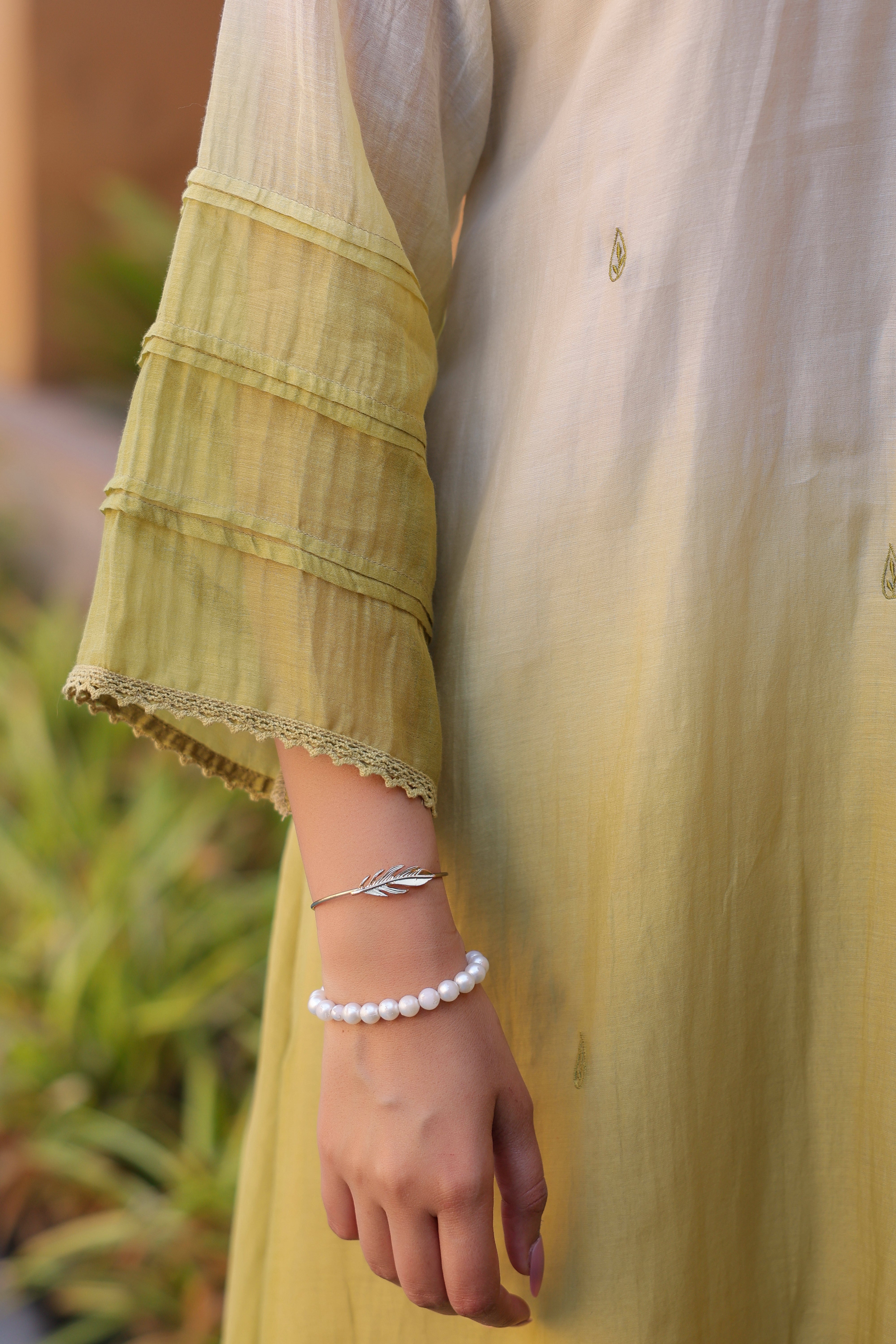 Gul Green Ombre Frill Dress