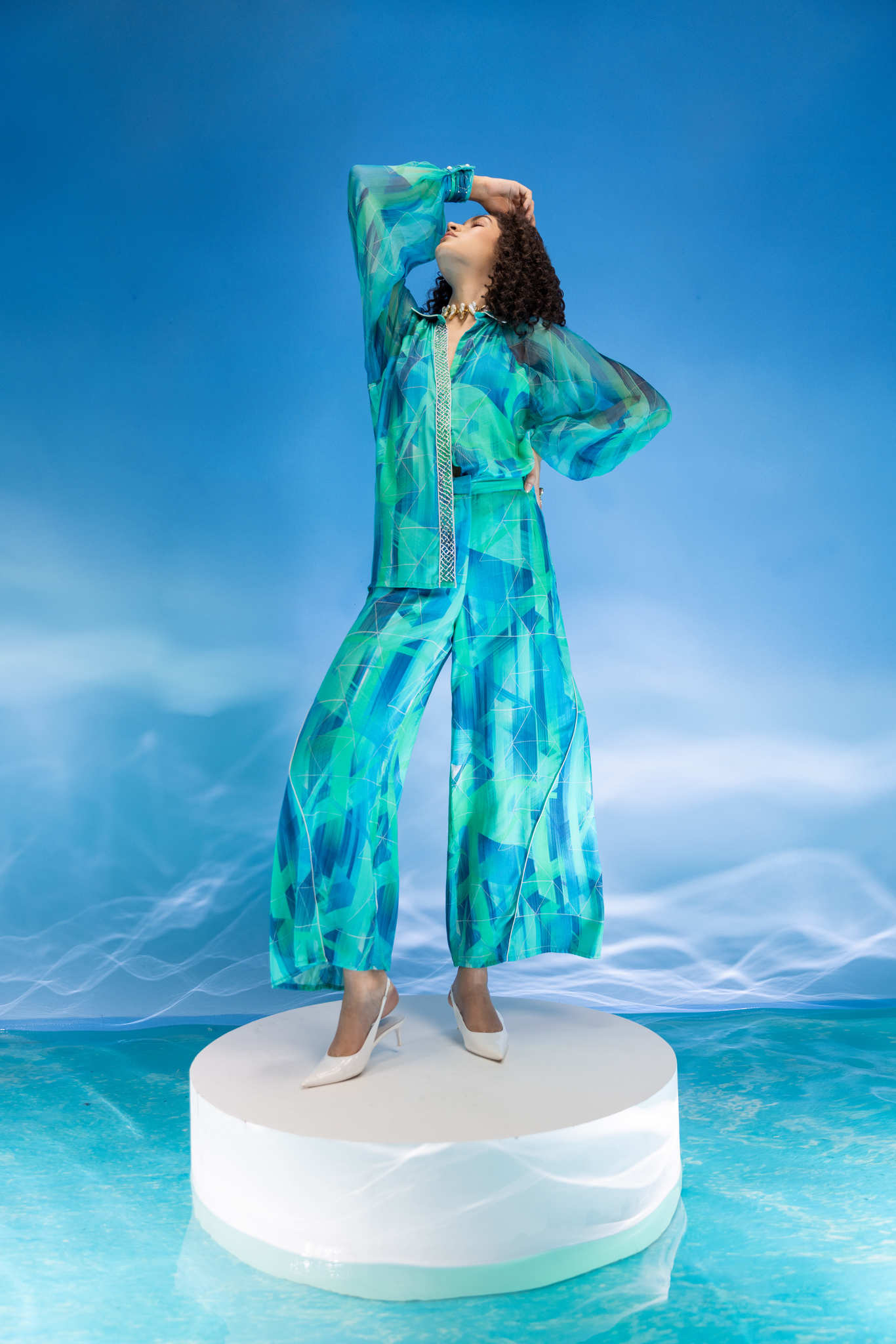 Aquarius Green Raglan Sleeve Co-Ord set-2pcs