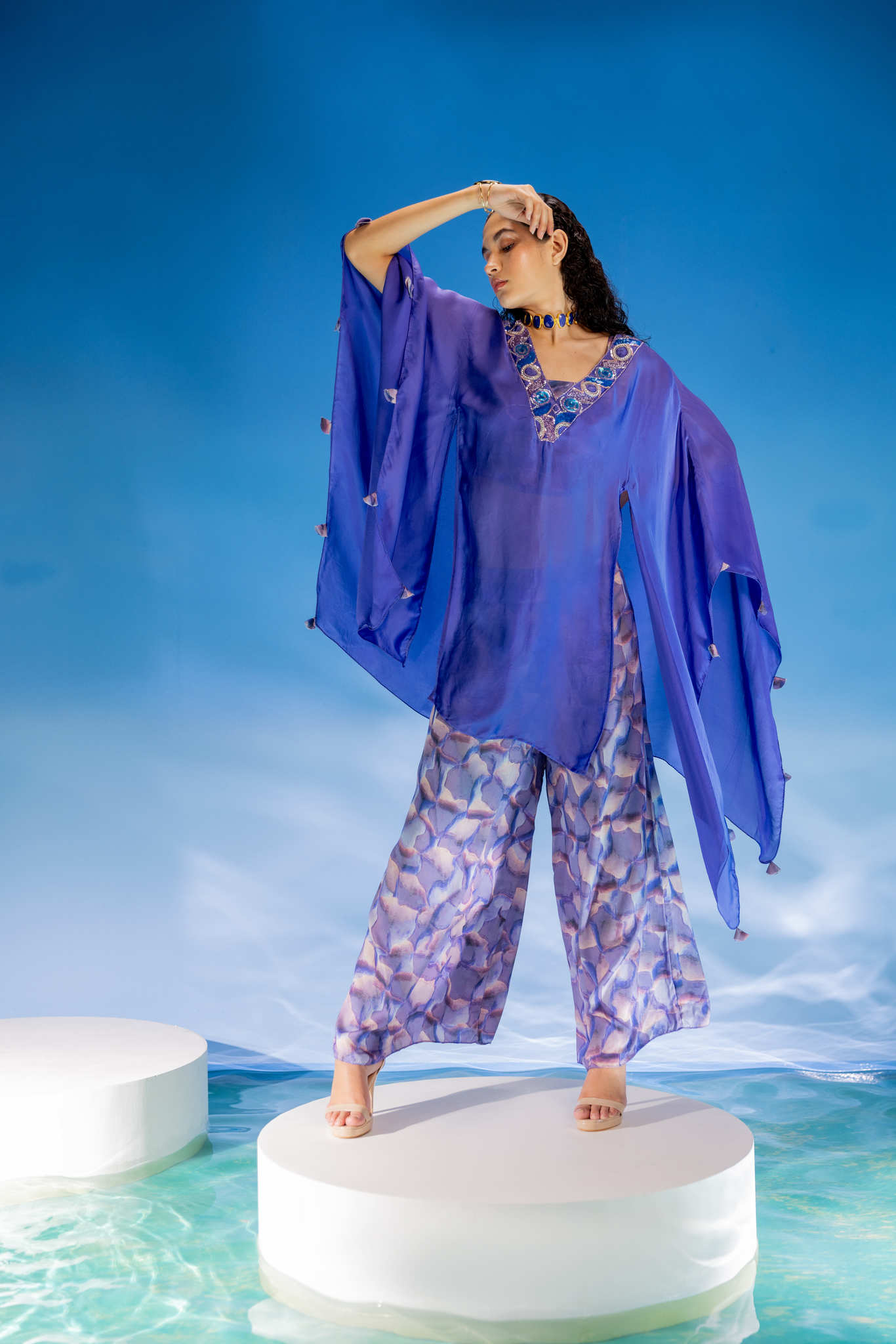 Organza cape set-3pcs