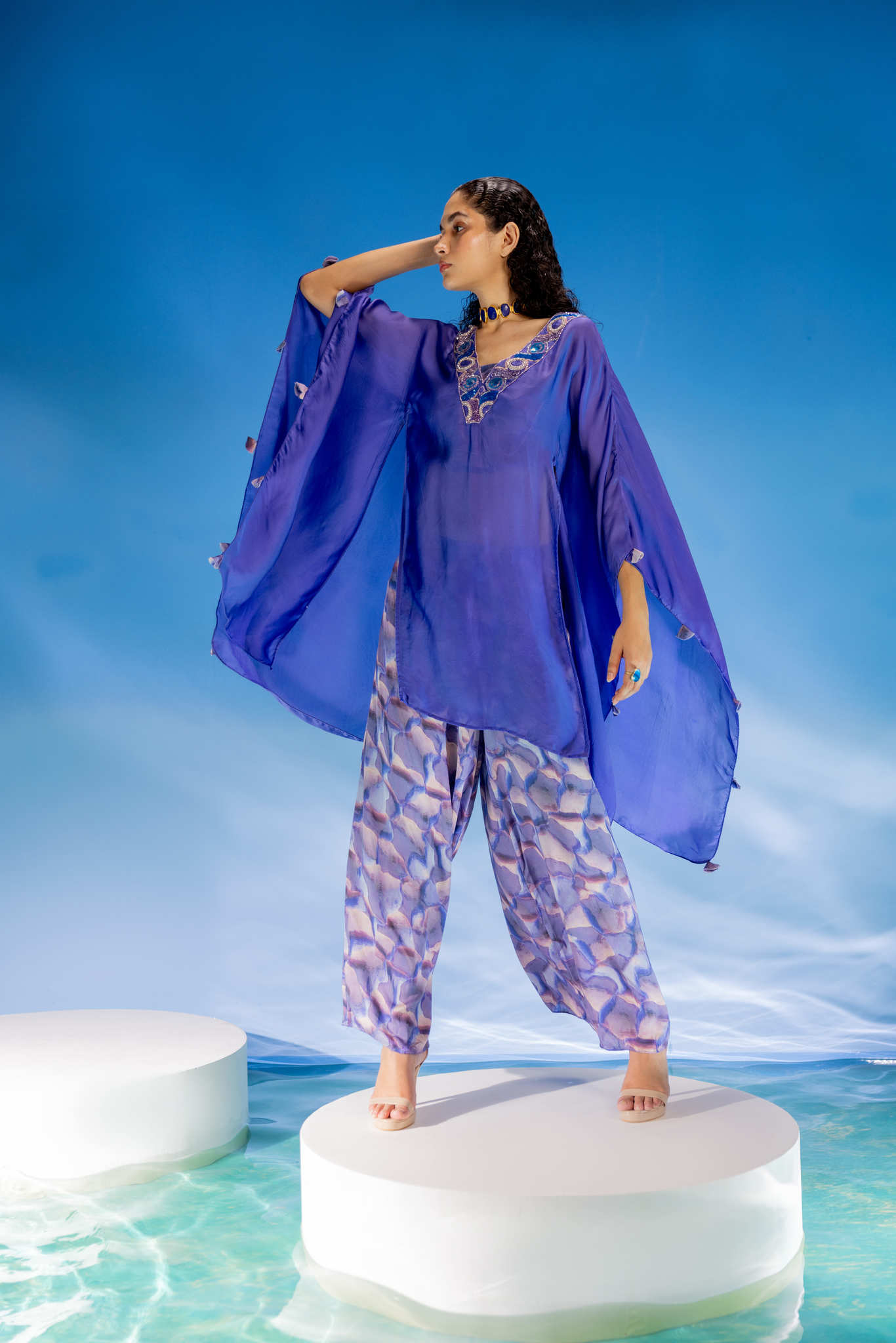 Organza cape set-3pcs