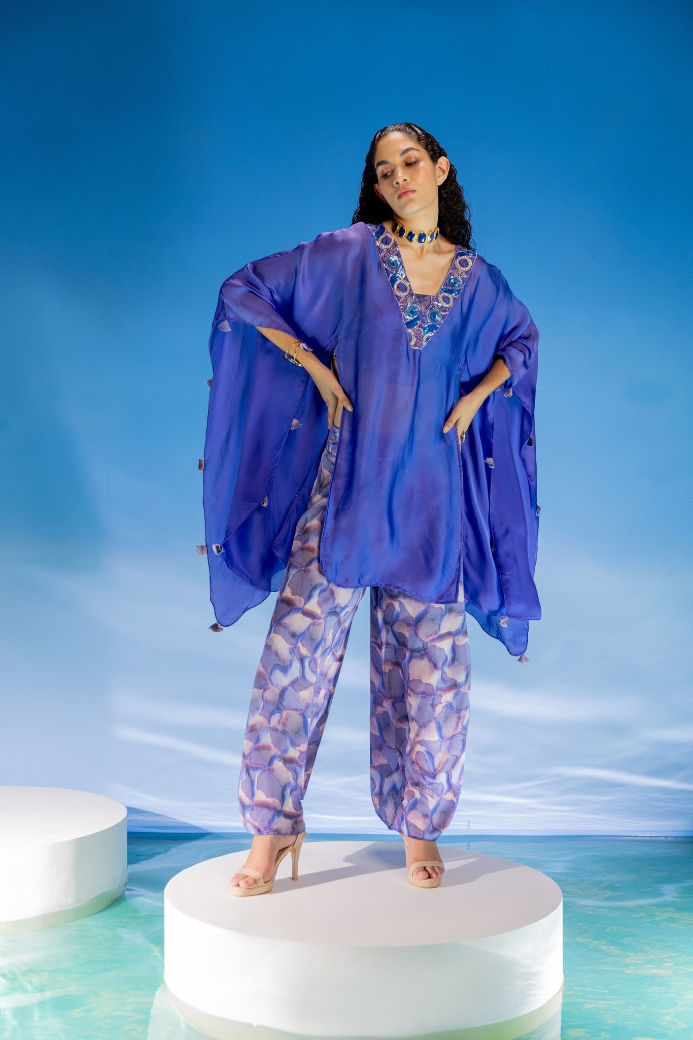 Organza cape set-3pcs