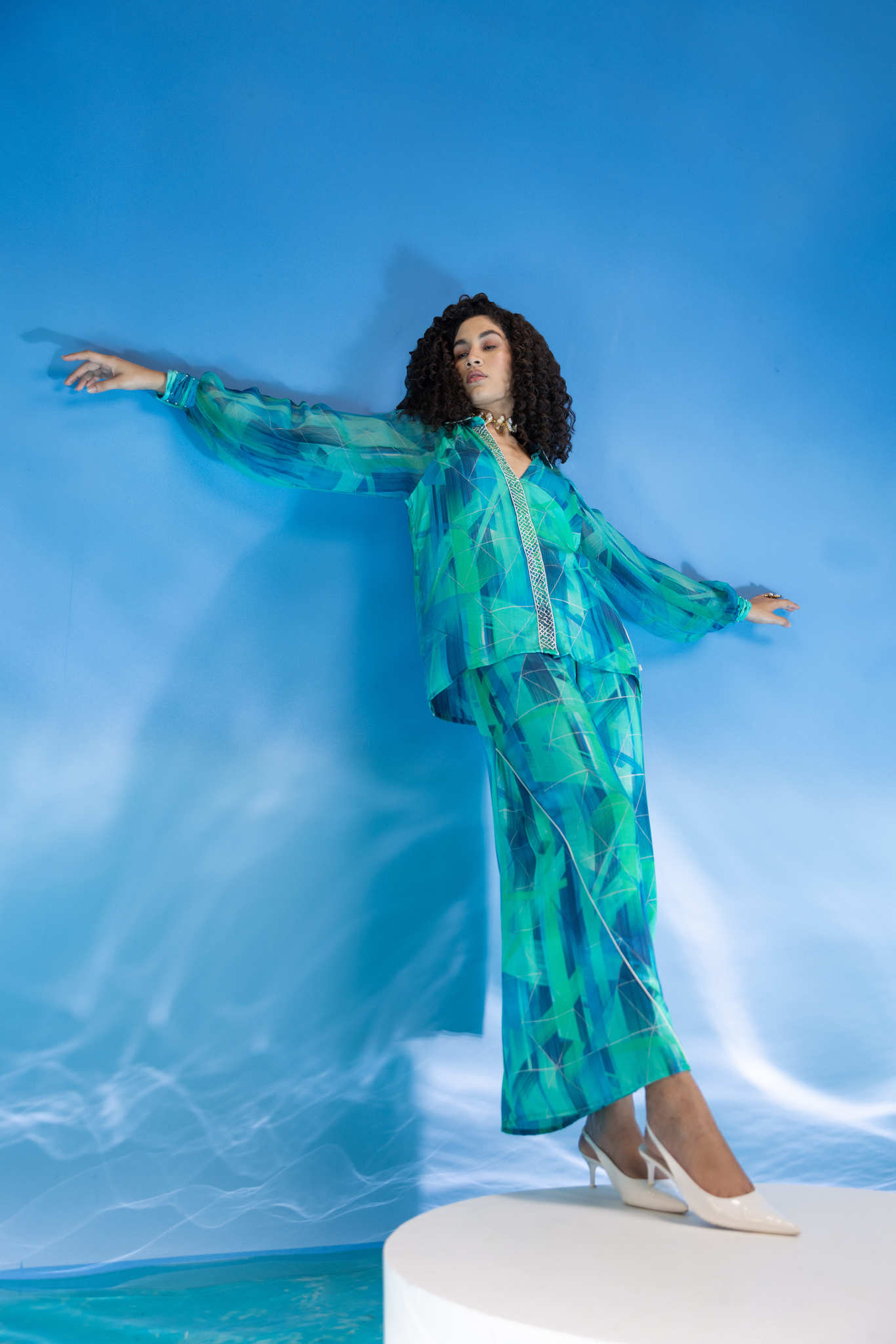 Aquarius Green Raglan Sleeve Co-Ord set-2pcs