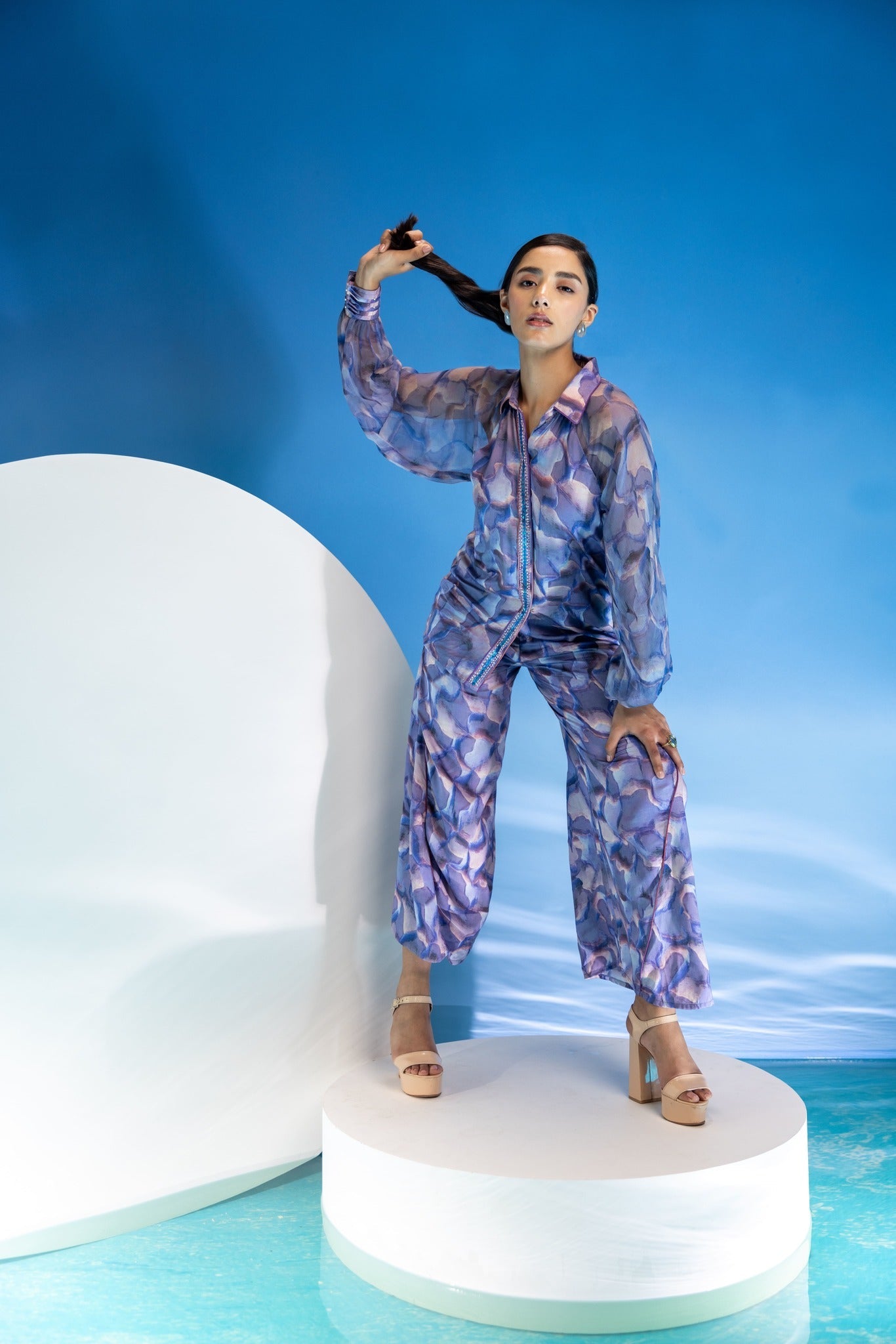 Marble Raglan Sleeve co-Ord Set