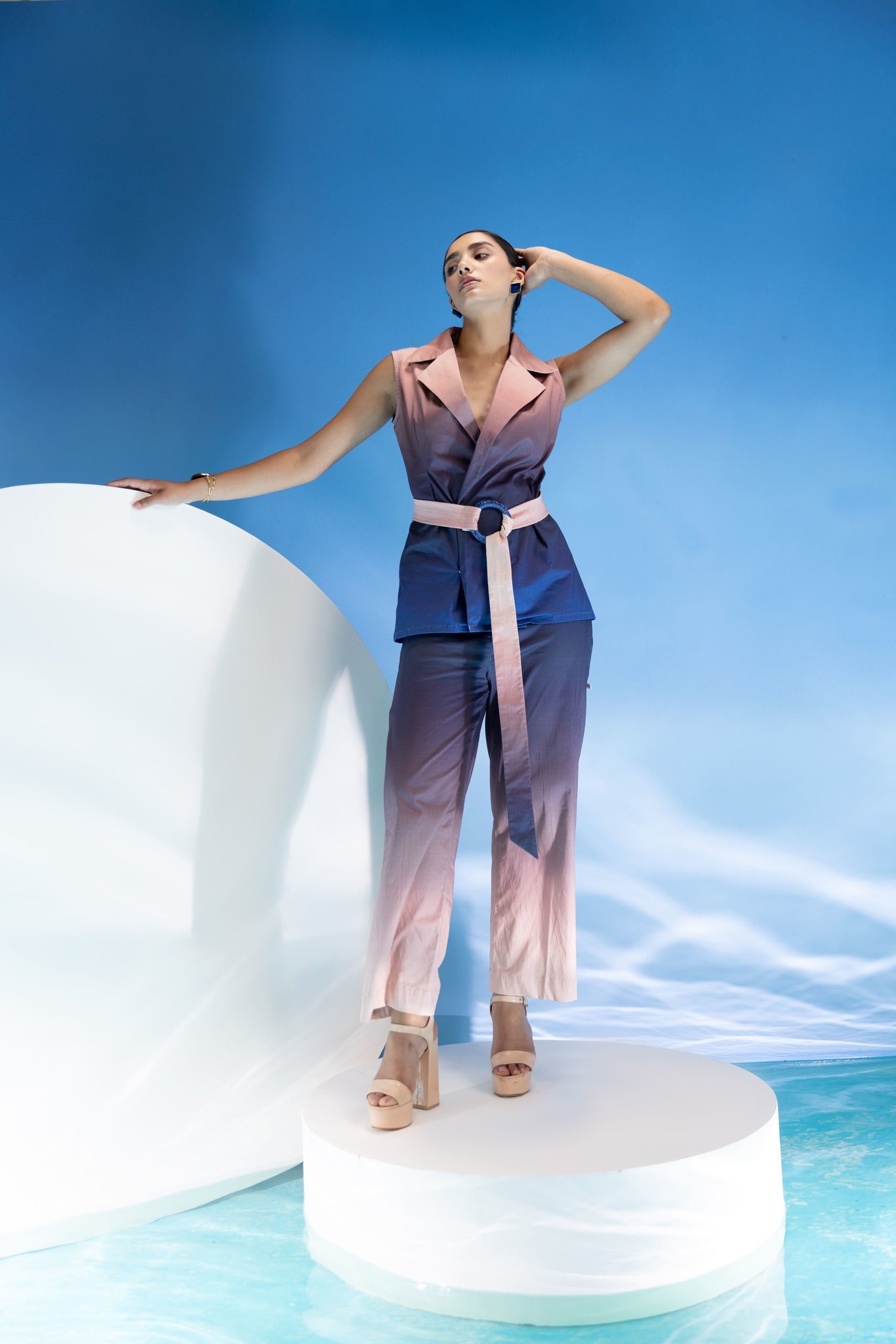 Ombre Jacket Co-Ord set- 3 pcs