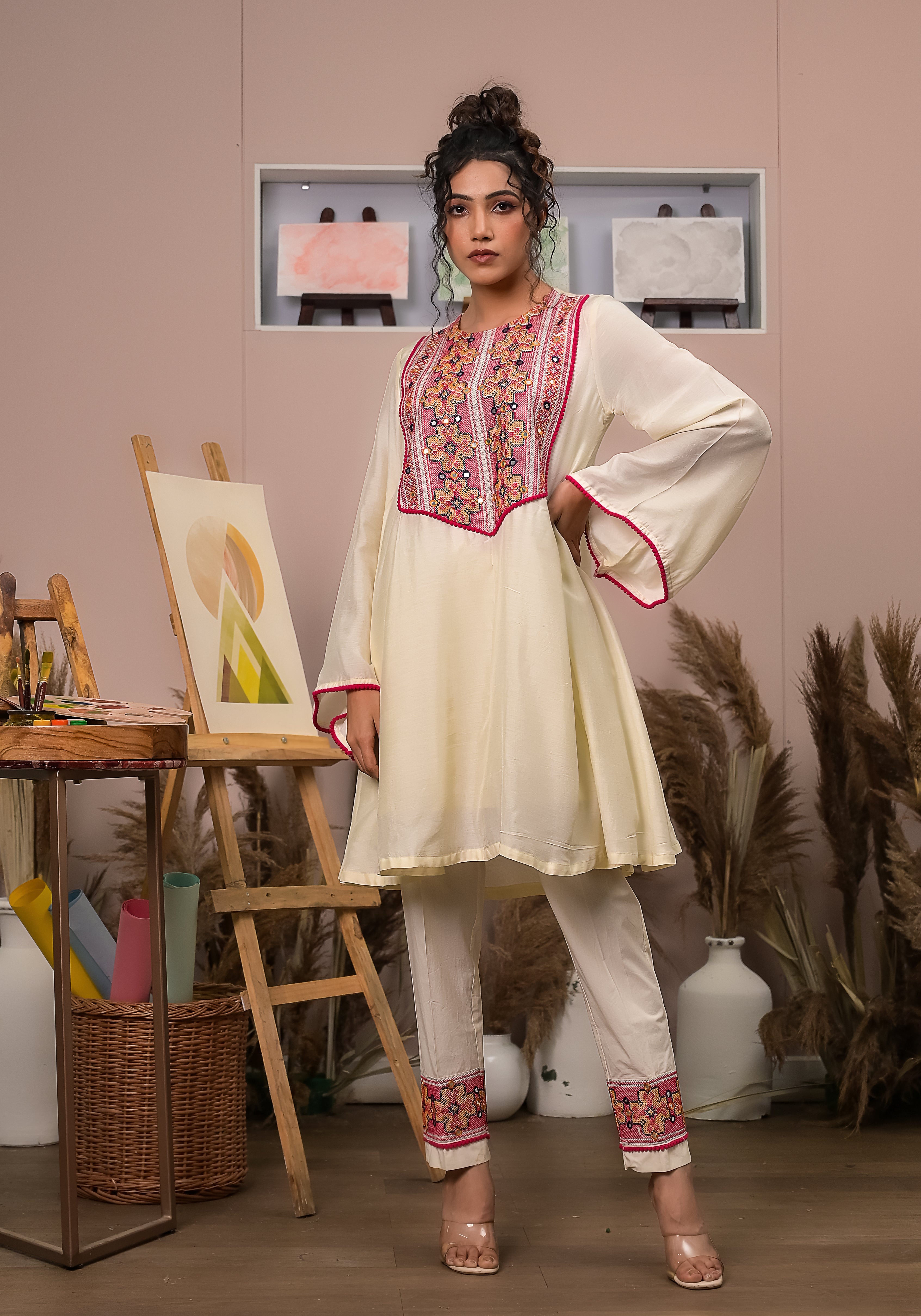 Sharon Yoke Beige Co-ord (Set of 2)