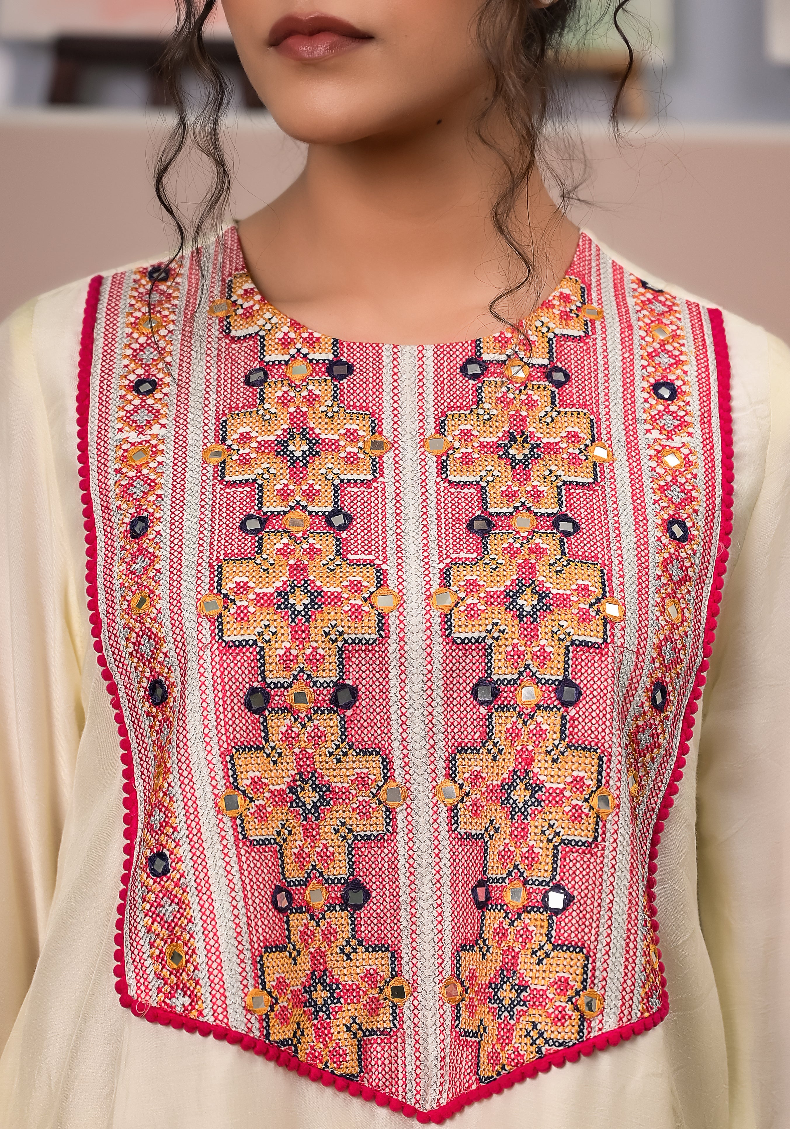 Sharon Yoke Beige Co-ord (Set of 2)