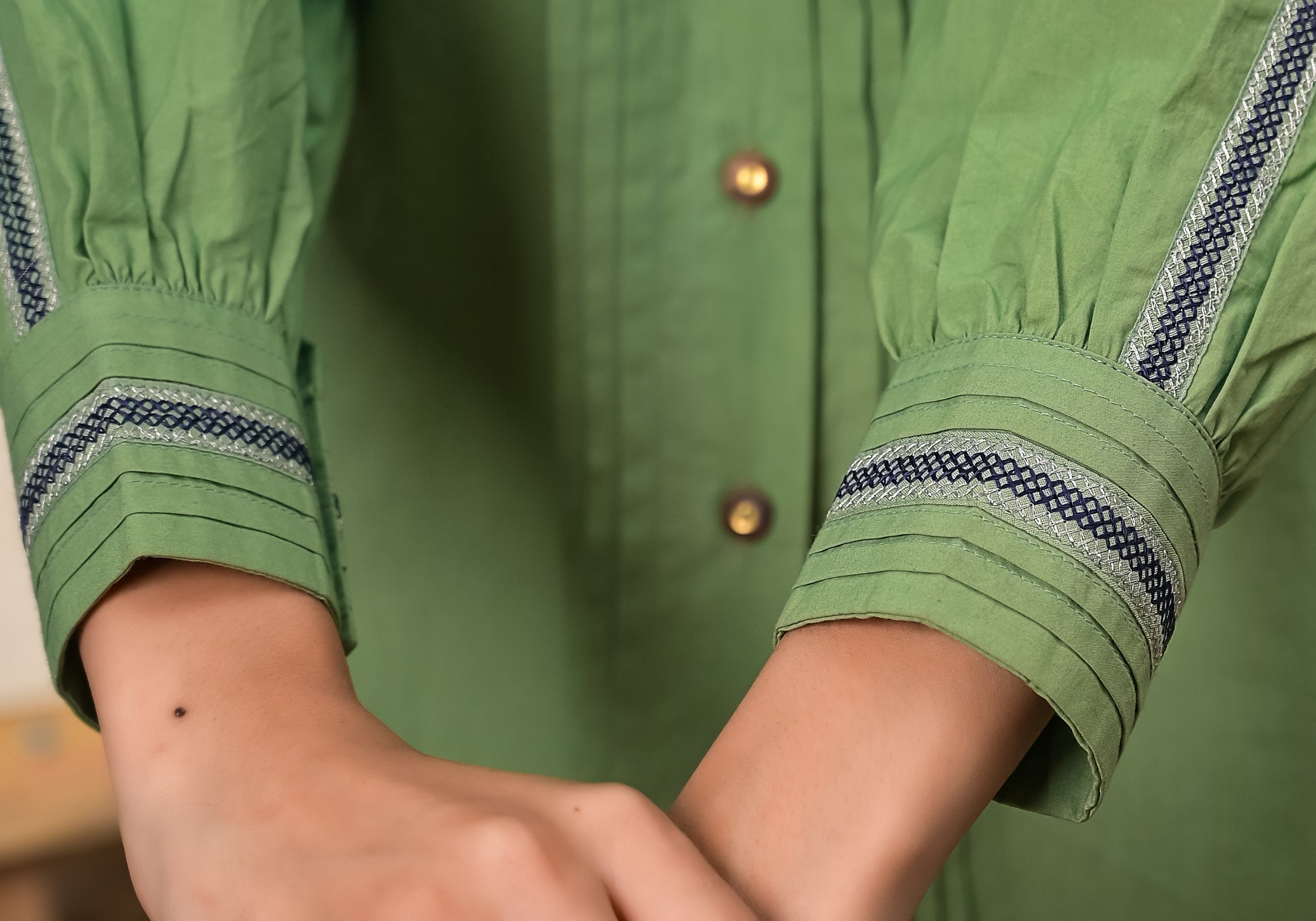 Green Patch Pocket Shirt Co-ord (Set of 2)