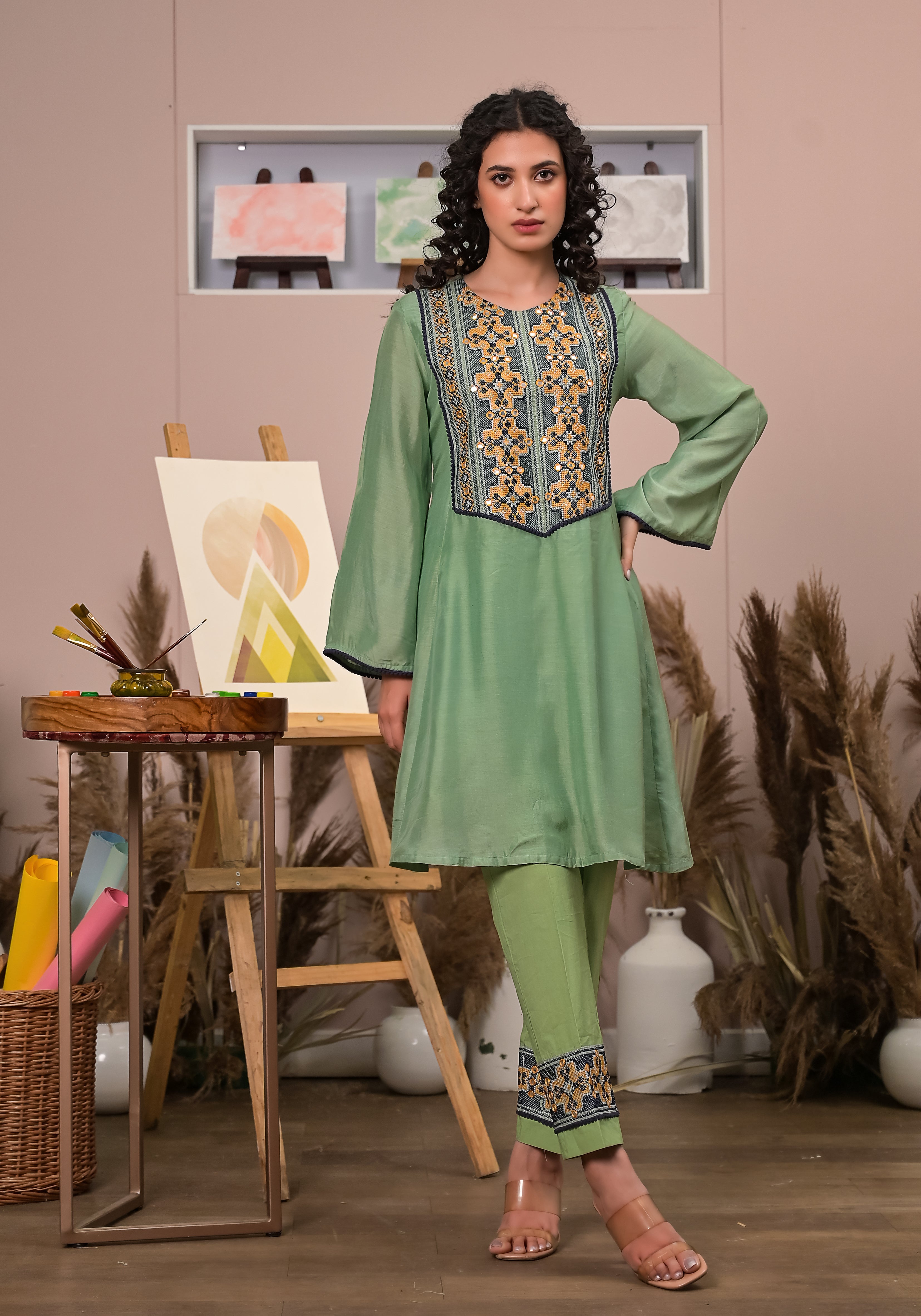 Pista Green Patch Co-Ord (Set of 2)