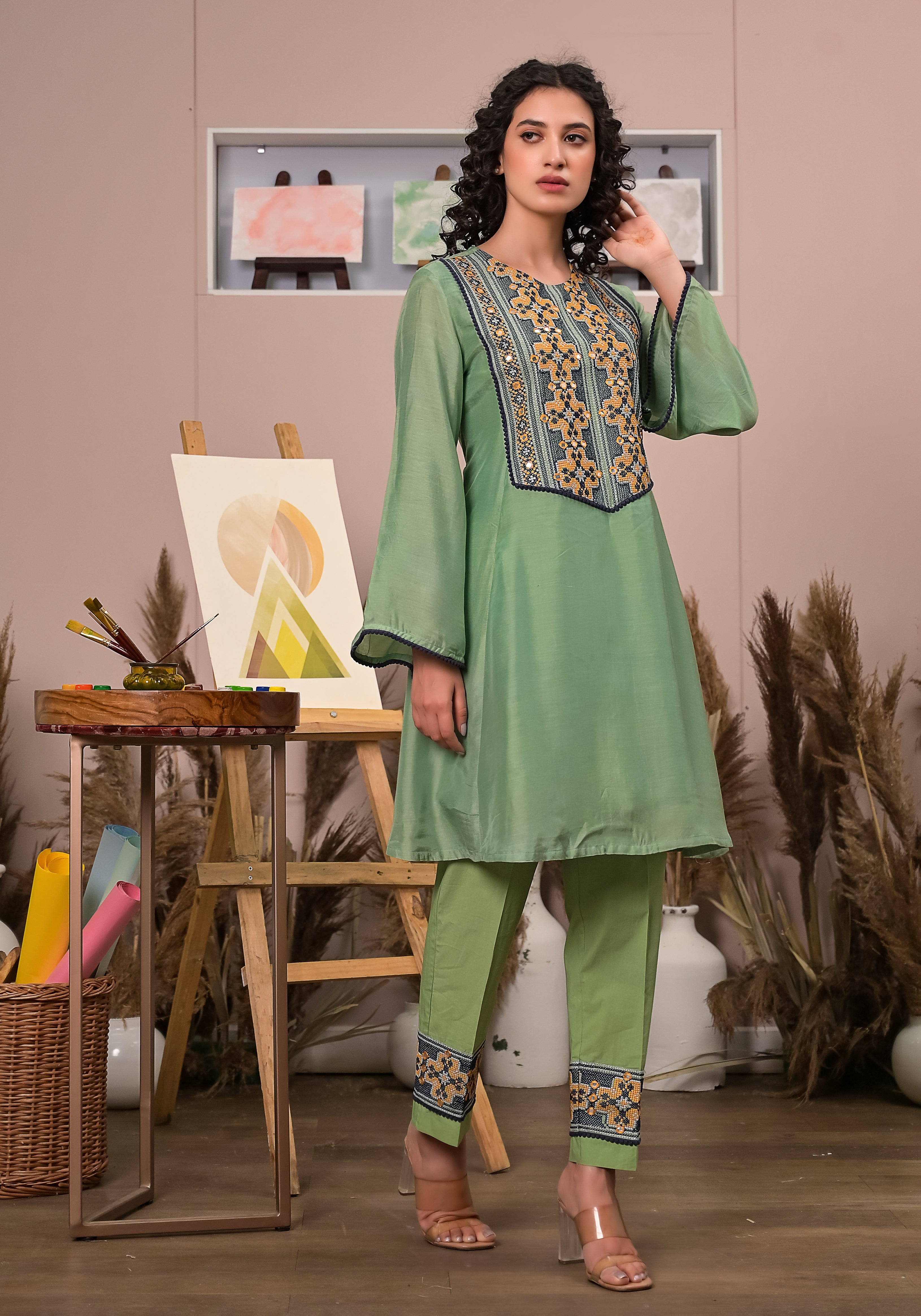 Pista Green Patch Co-Ord (Set of 2)