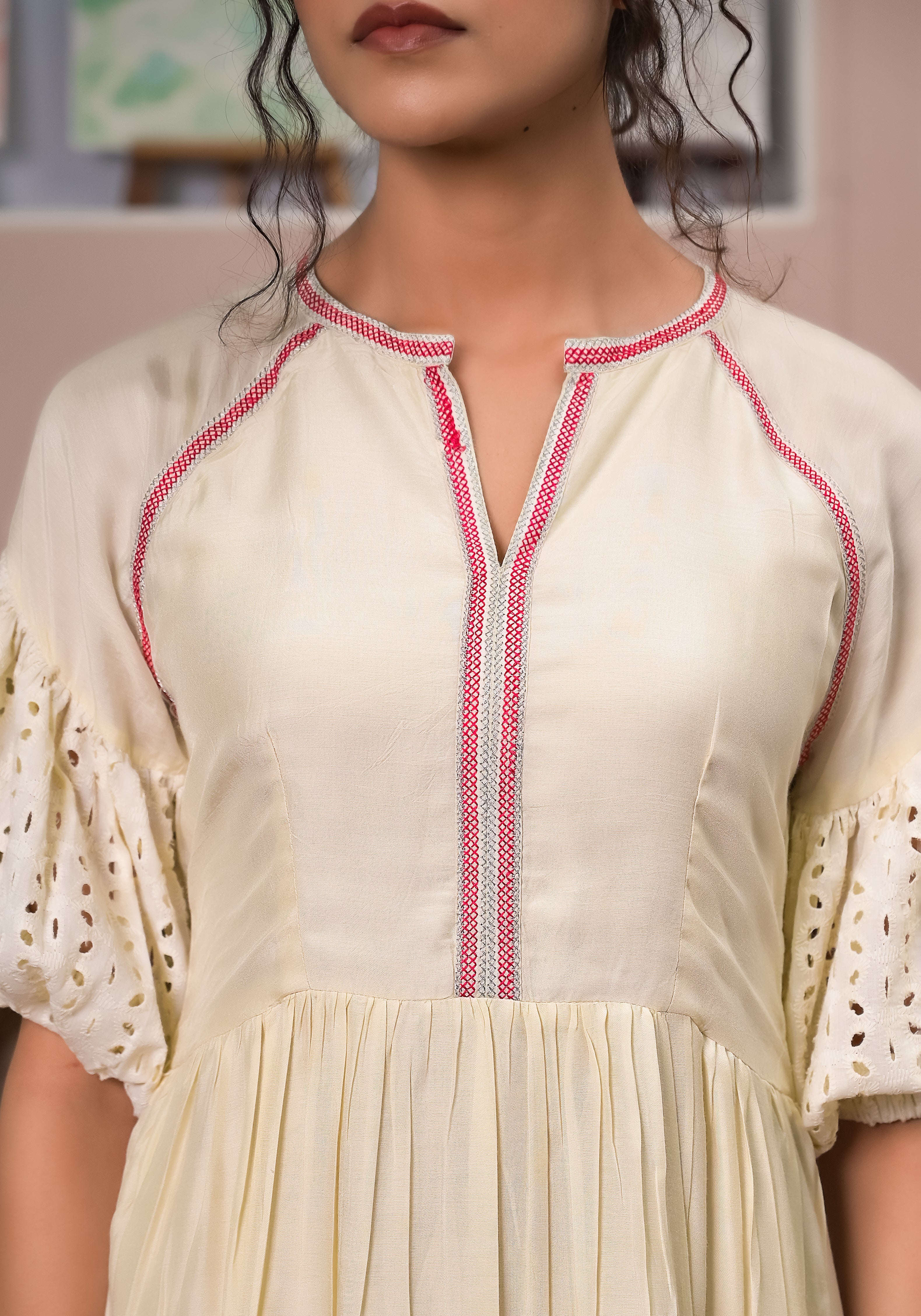 Boho Beige Patch Pocket Dress