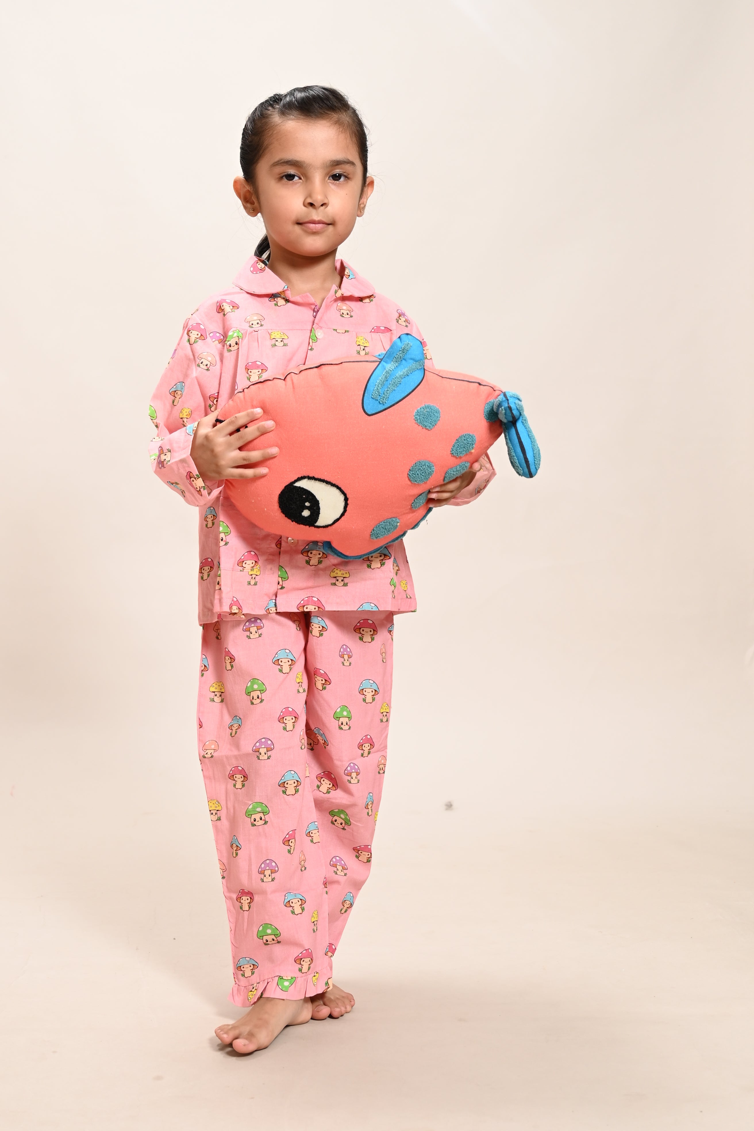 Pink Mushroom Night Suit Set