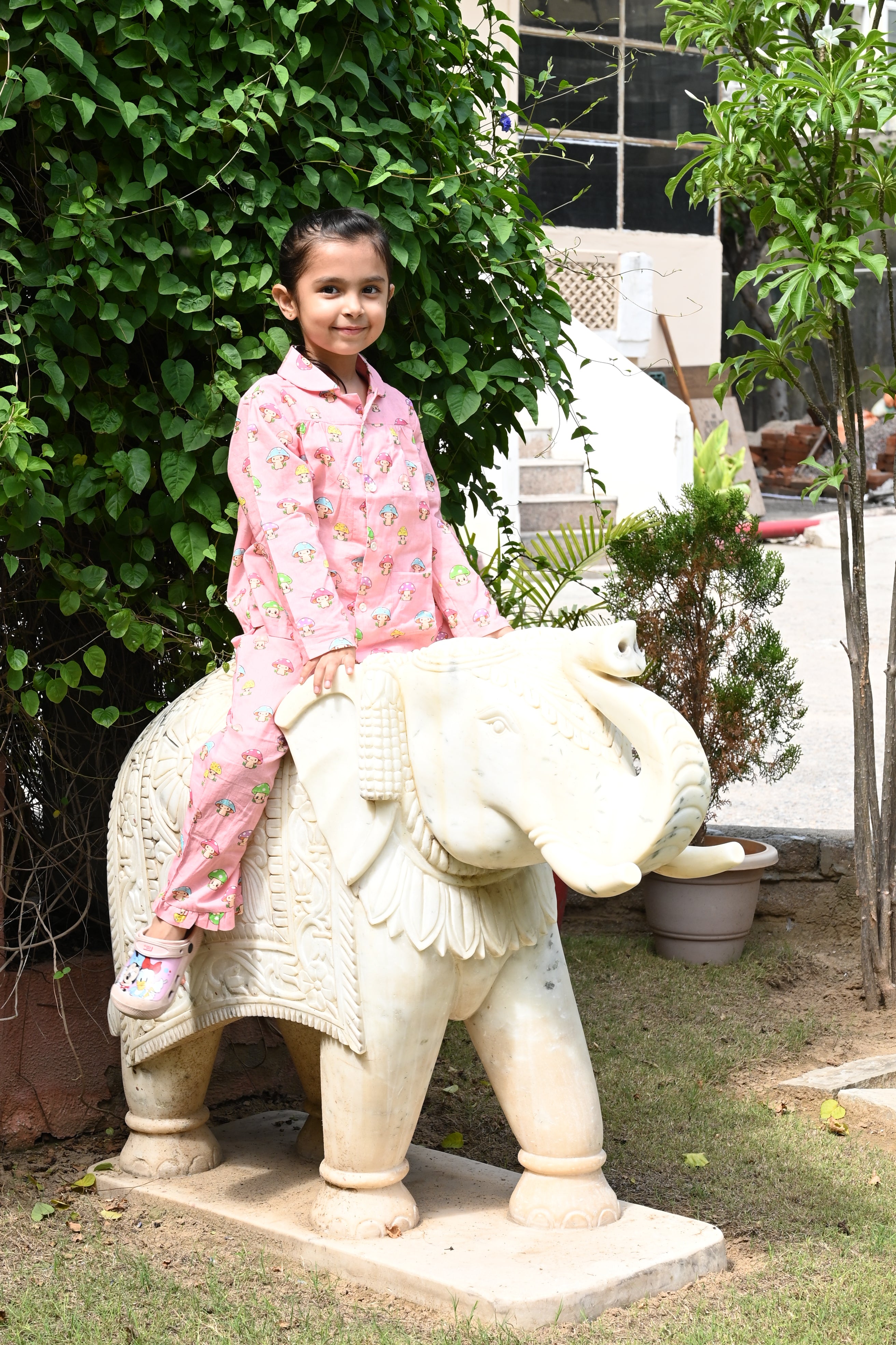 Pink Mushroom Night Suit Set