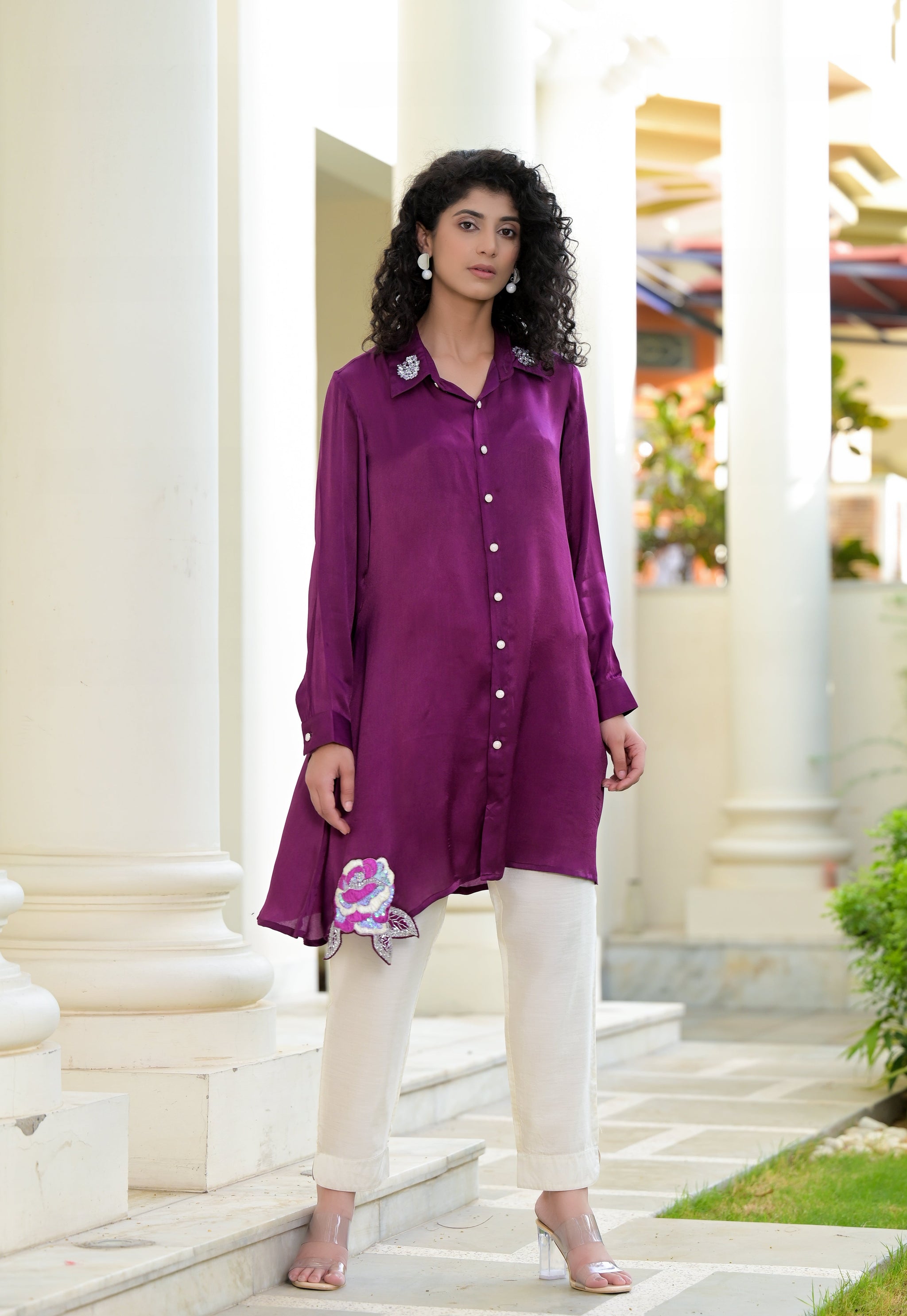 Purple Haze Girls Peplum Co-ord Set