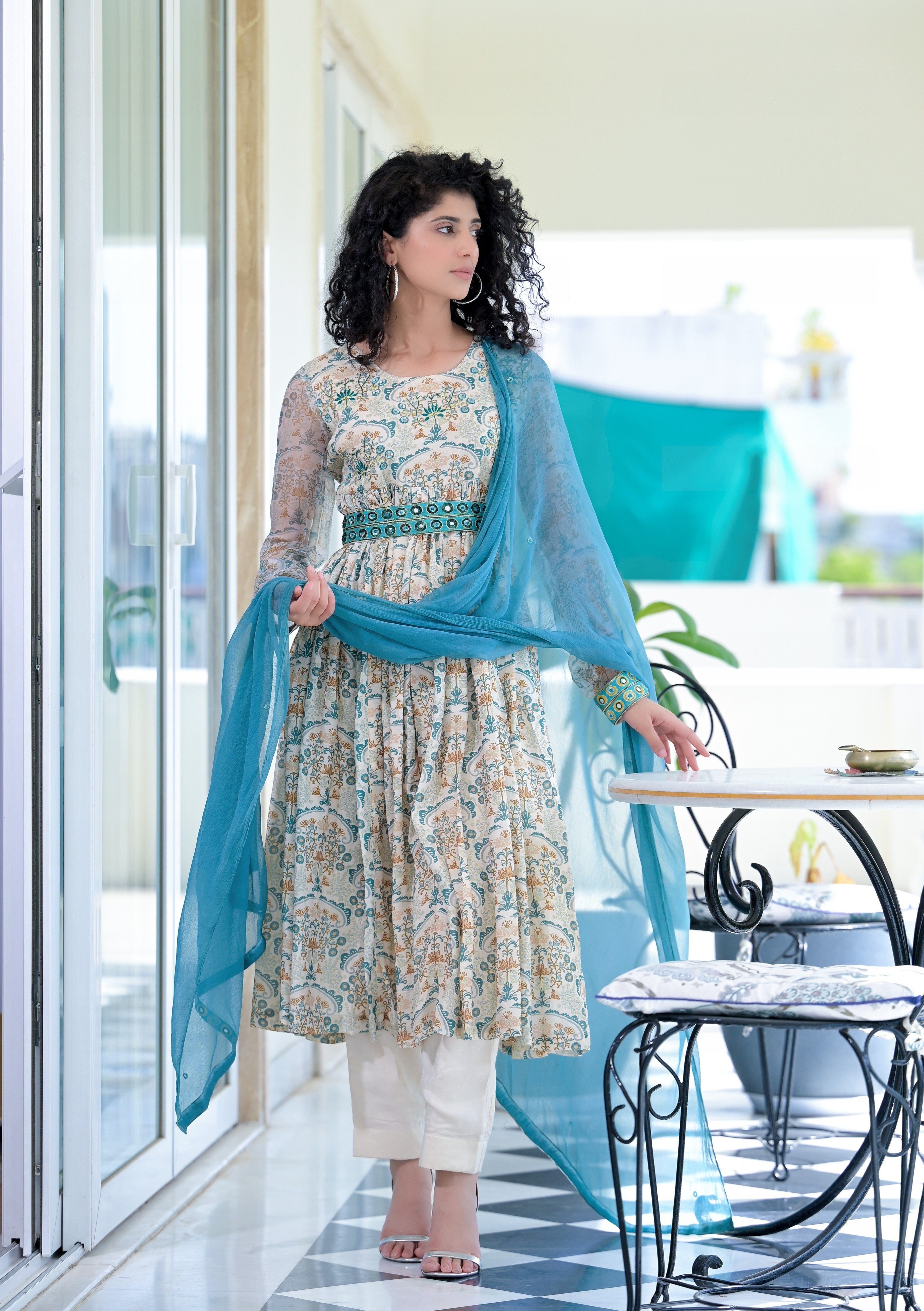 Anarkali Suit Set - 3Pcs