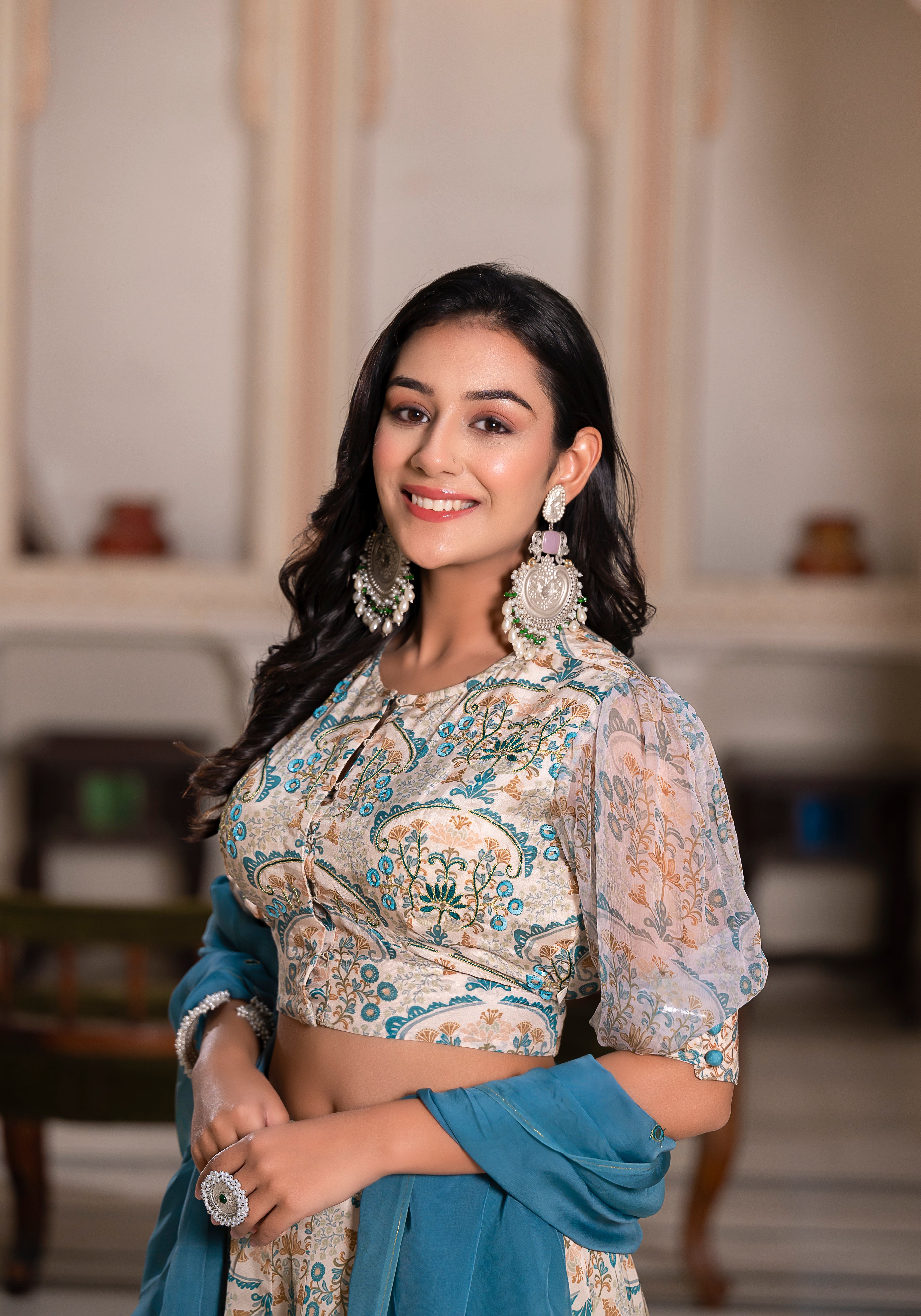 Florentina silk lehenga set-3PCS