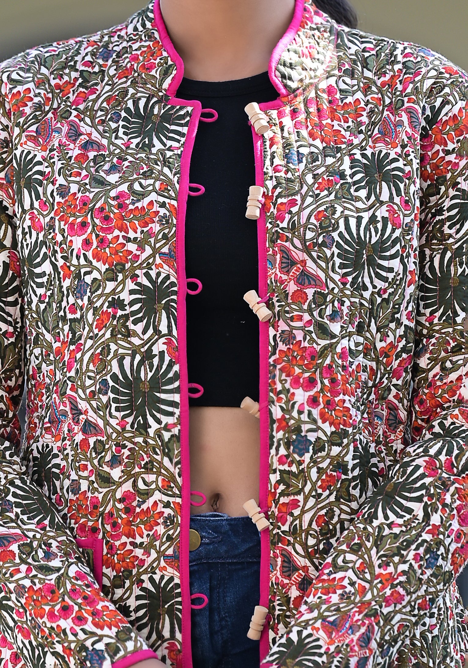 Reversible Busy Garden Jacket