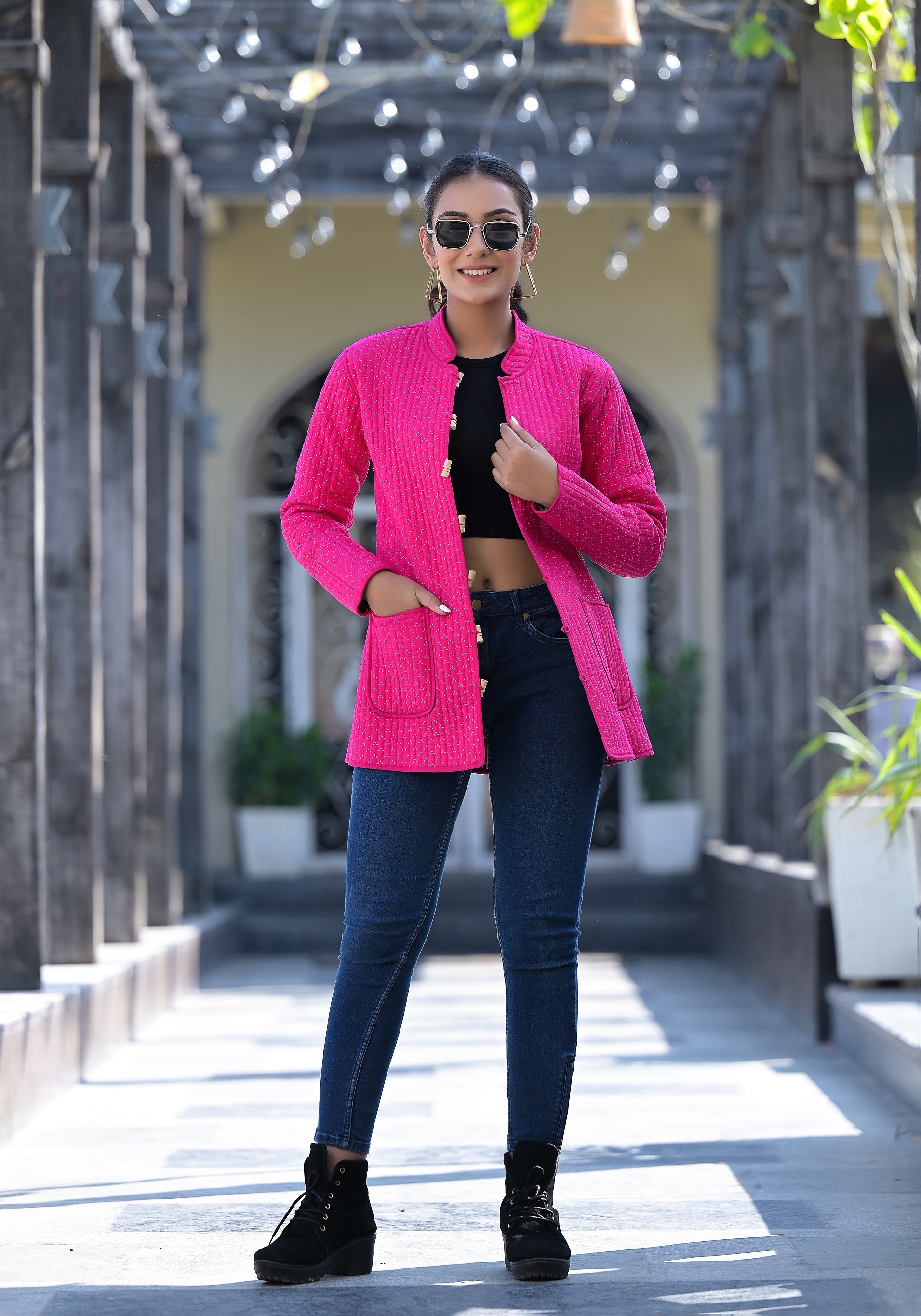 Reversible Busy Garden Jacket