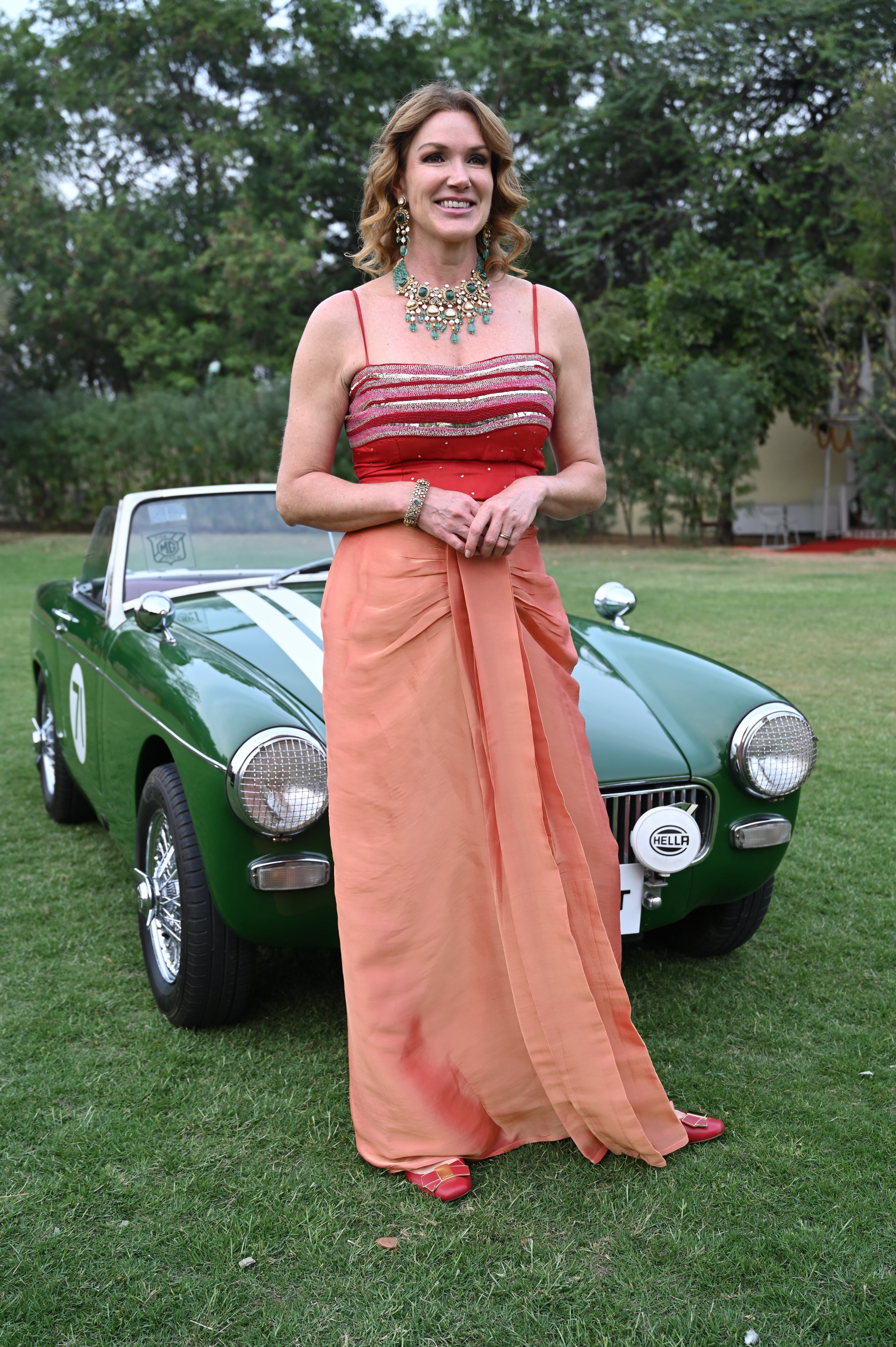 embellished top with dhoti skirt