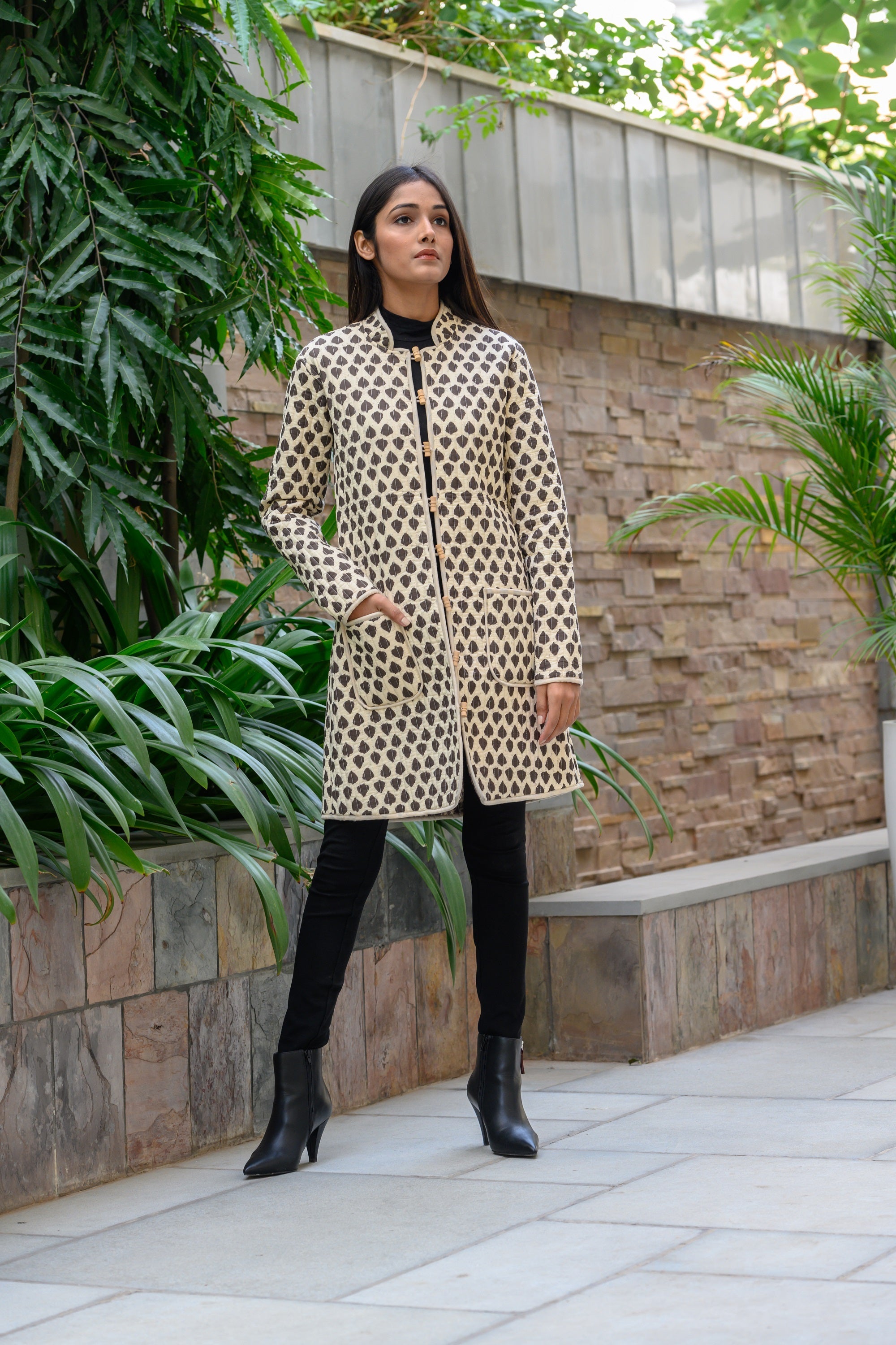 Reversible Grey Paan Jacket