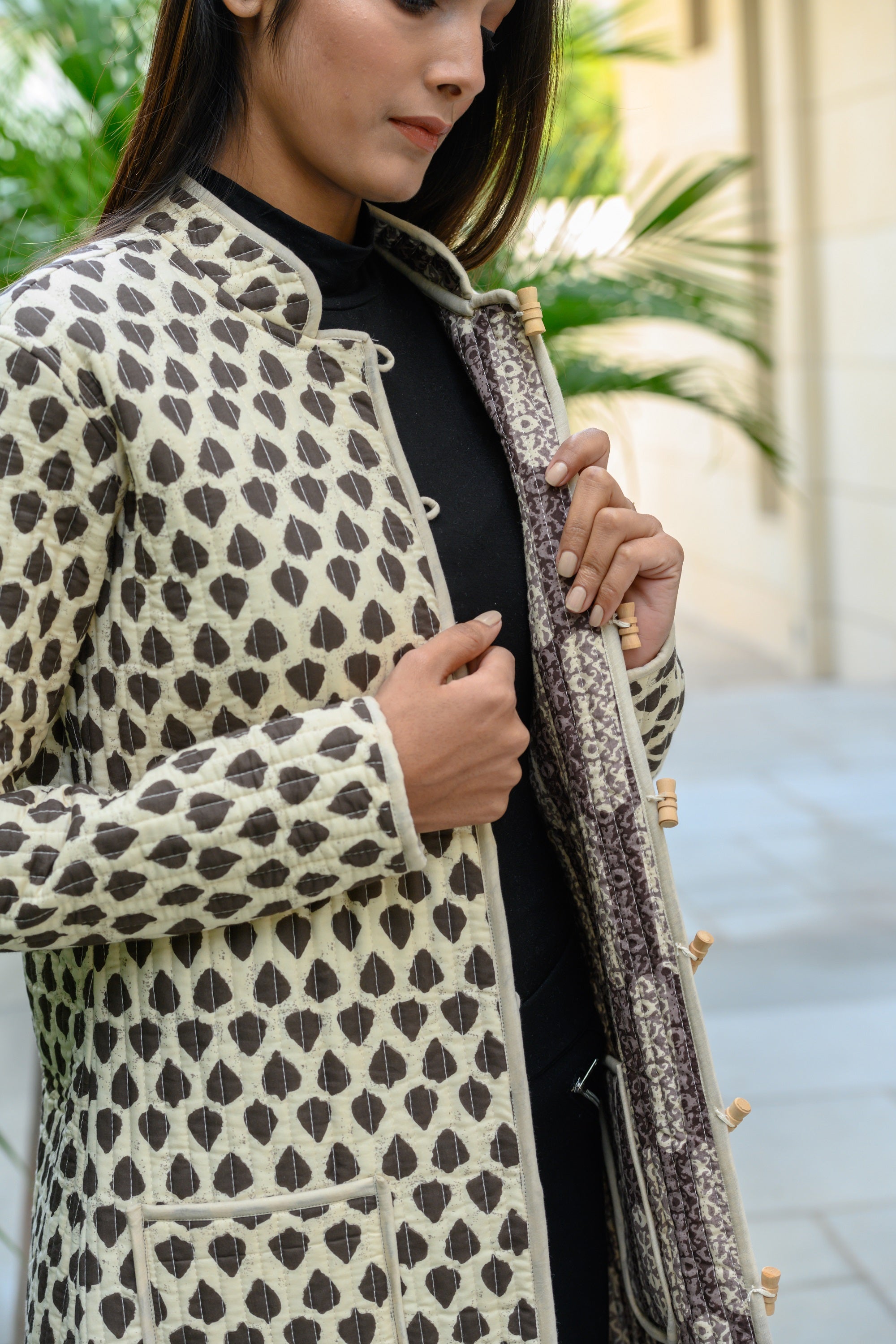Reversible Grey Paan Jacket