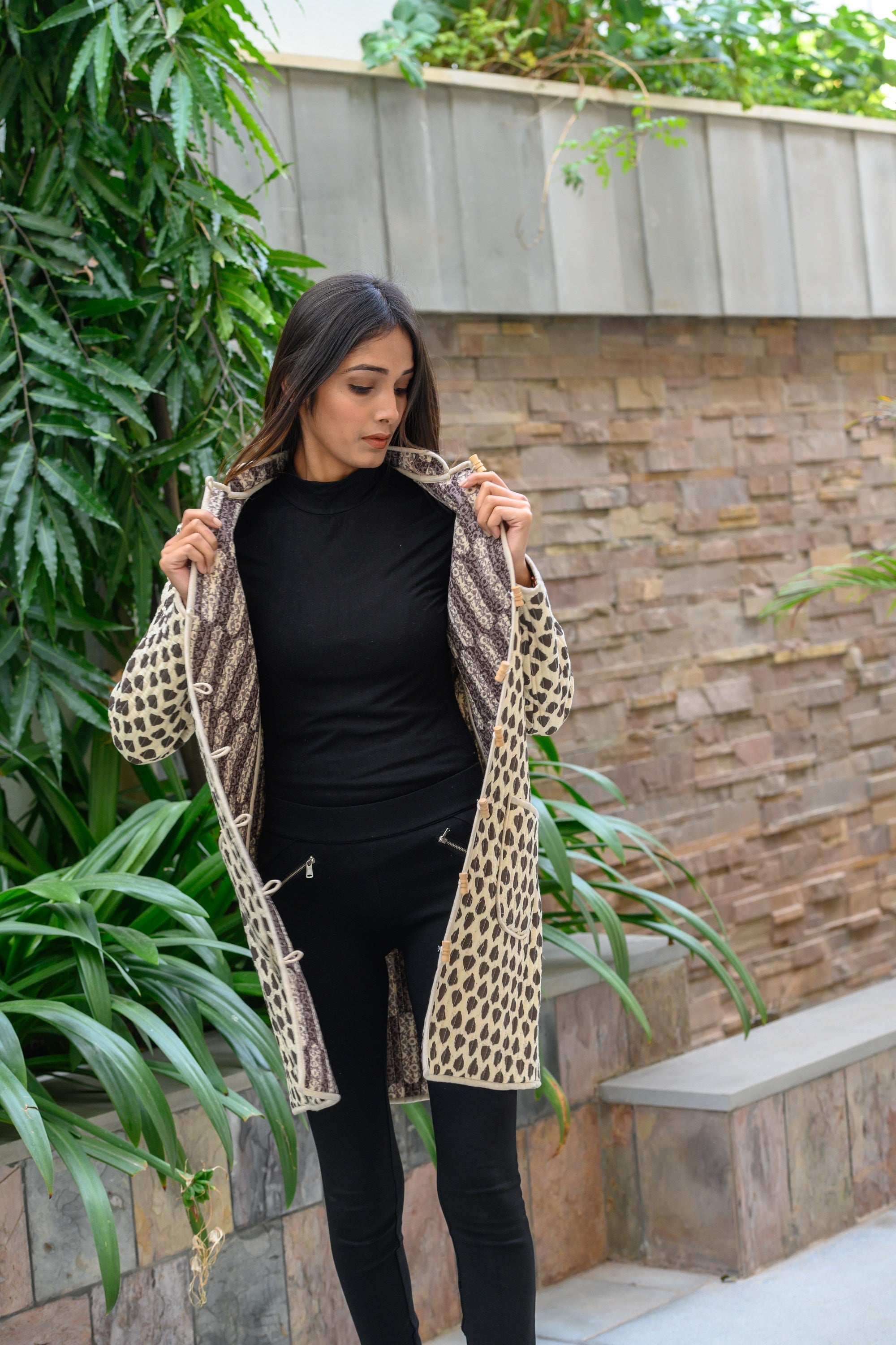 Reversible Grey Paan Jacket