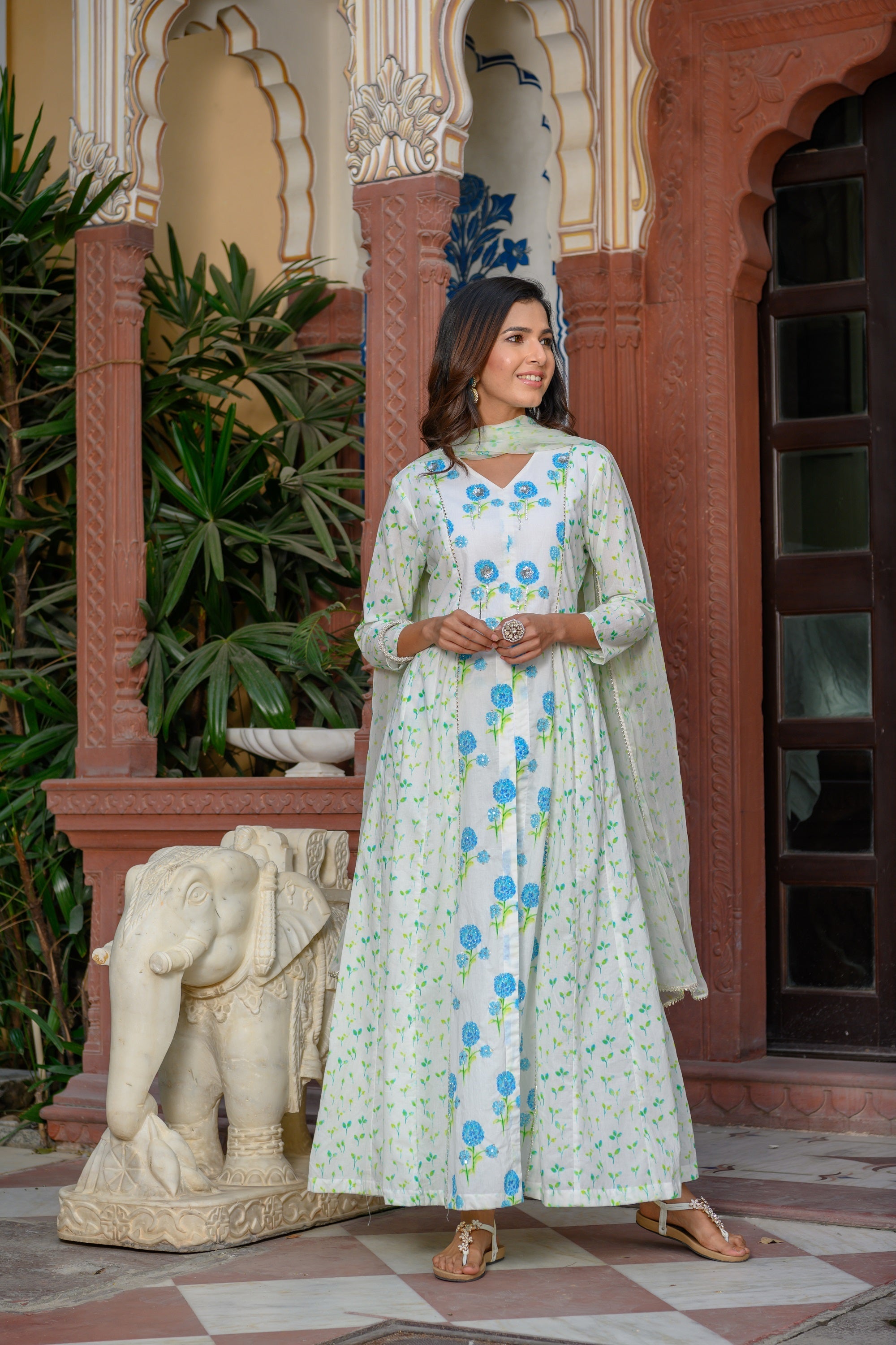 Marigold Kali Kurta Set-3pcs