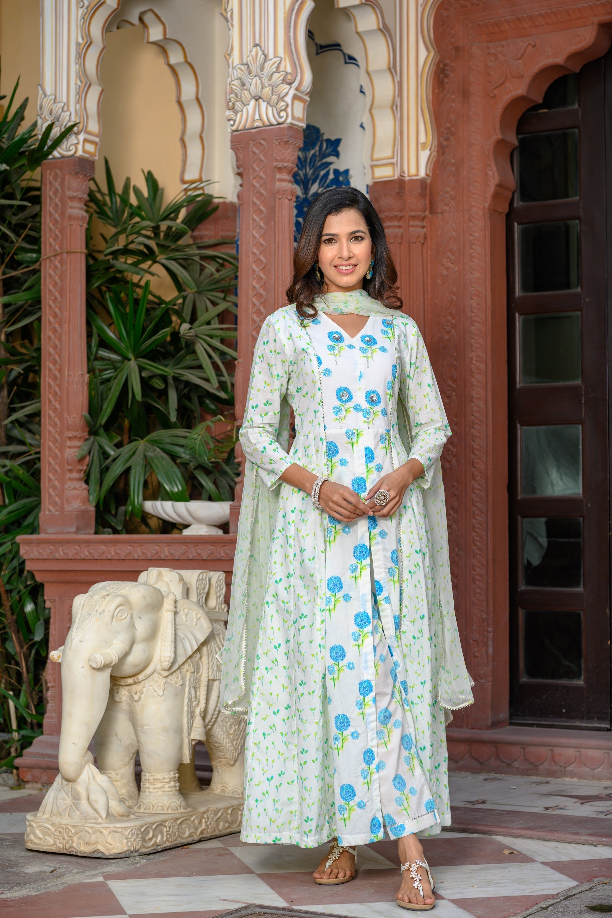 Marigold Kali Kurta Set-3pcs
