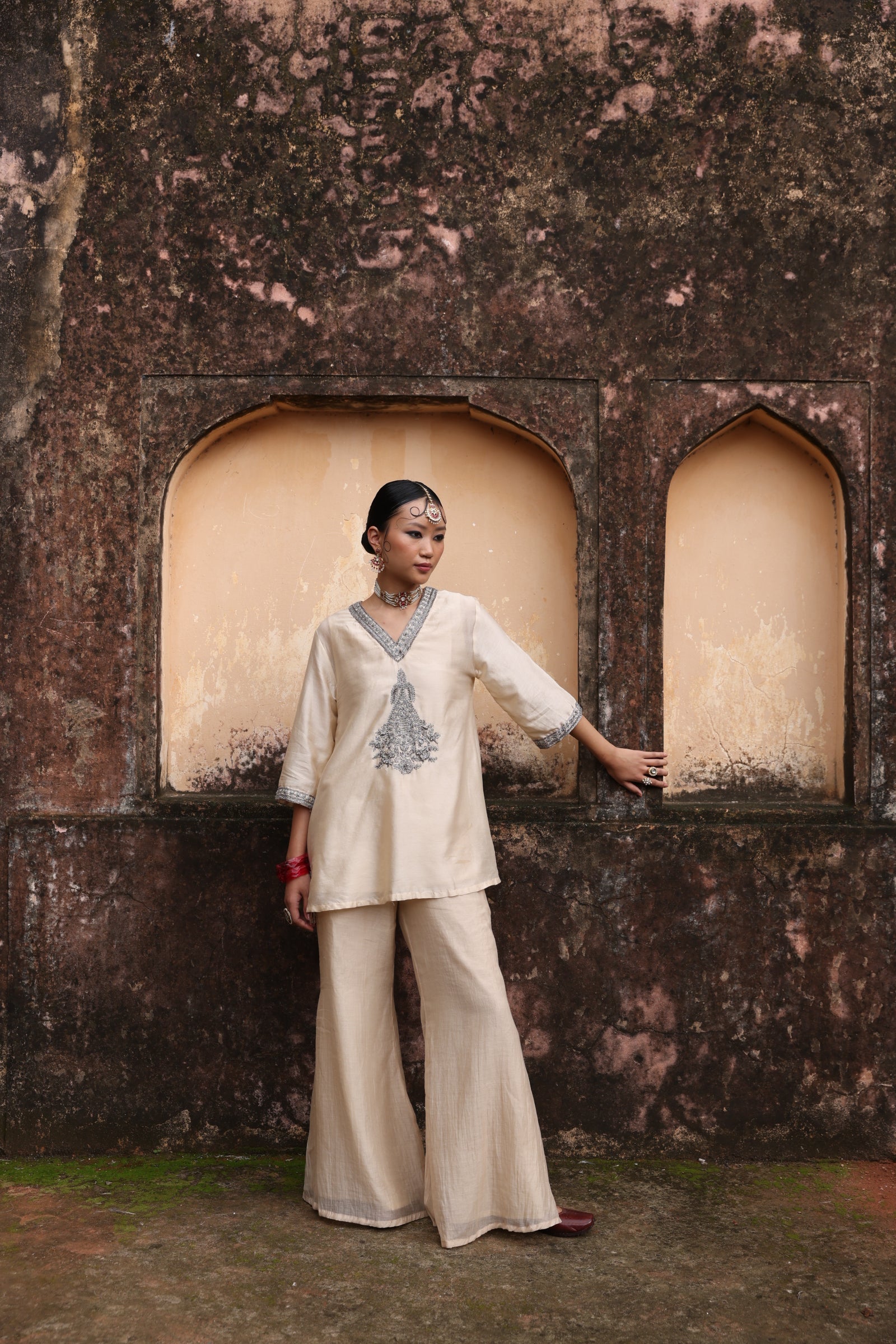 Ivory Zardozi Coord set