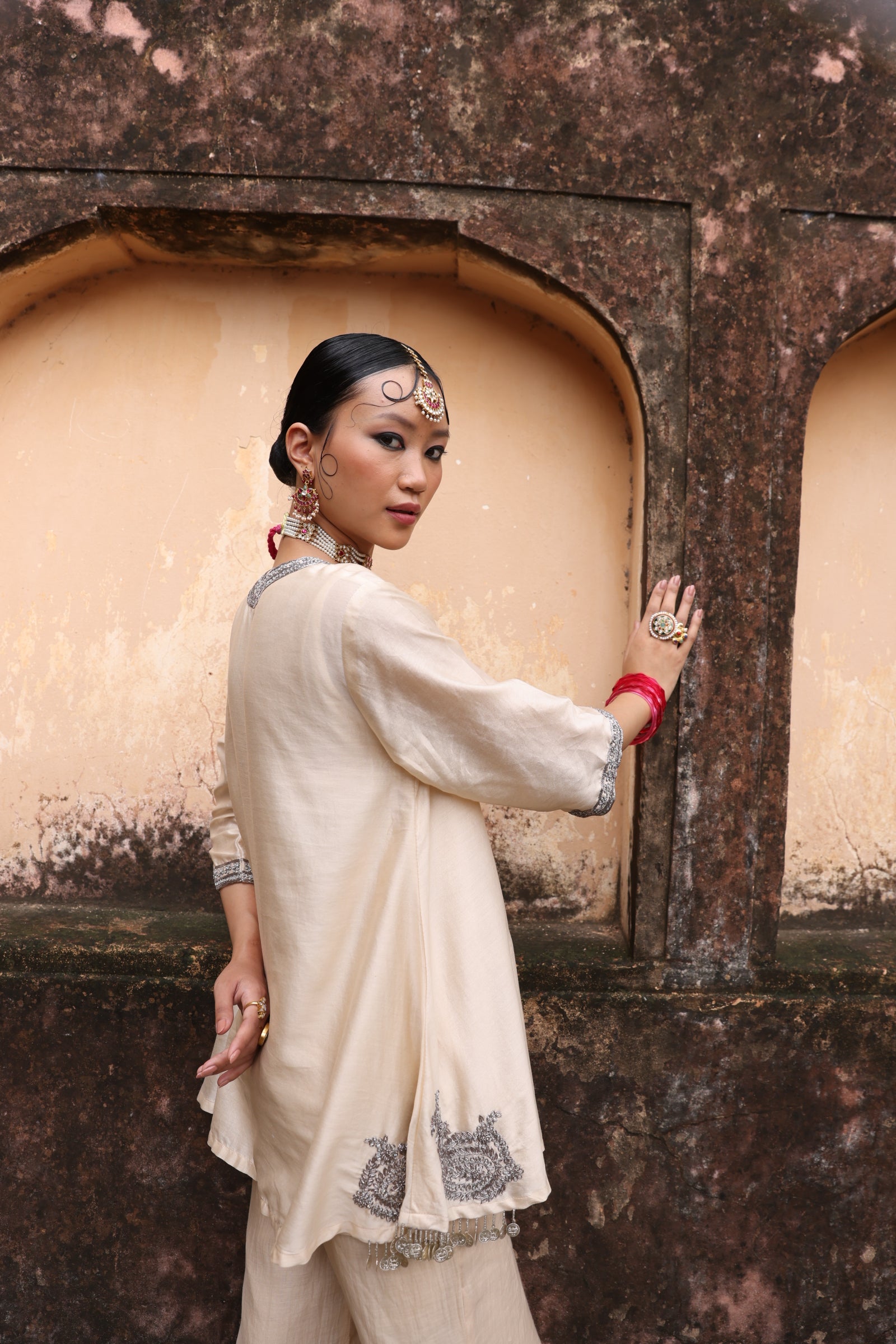 Ivory Zardozi Coord set