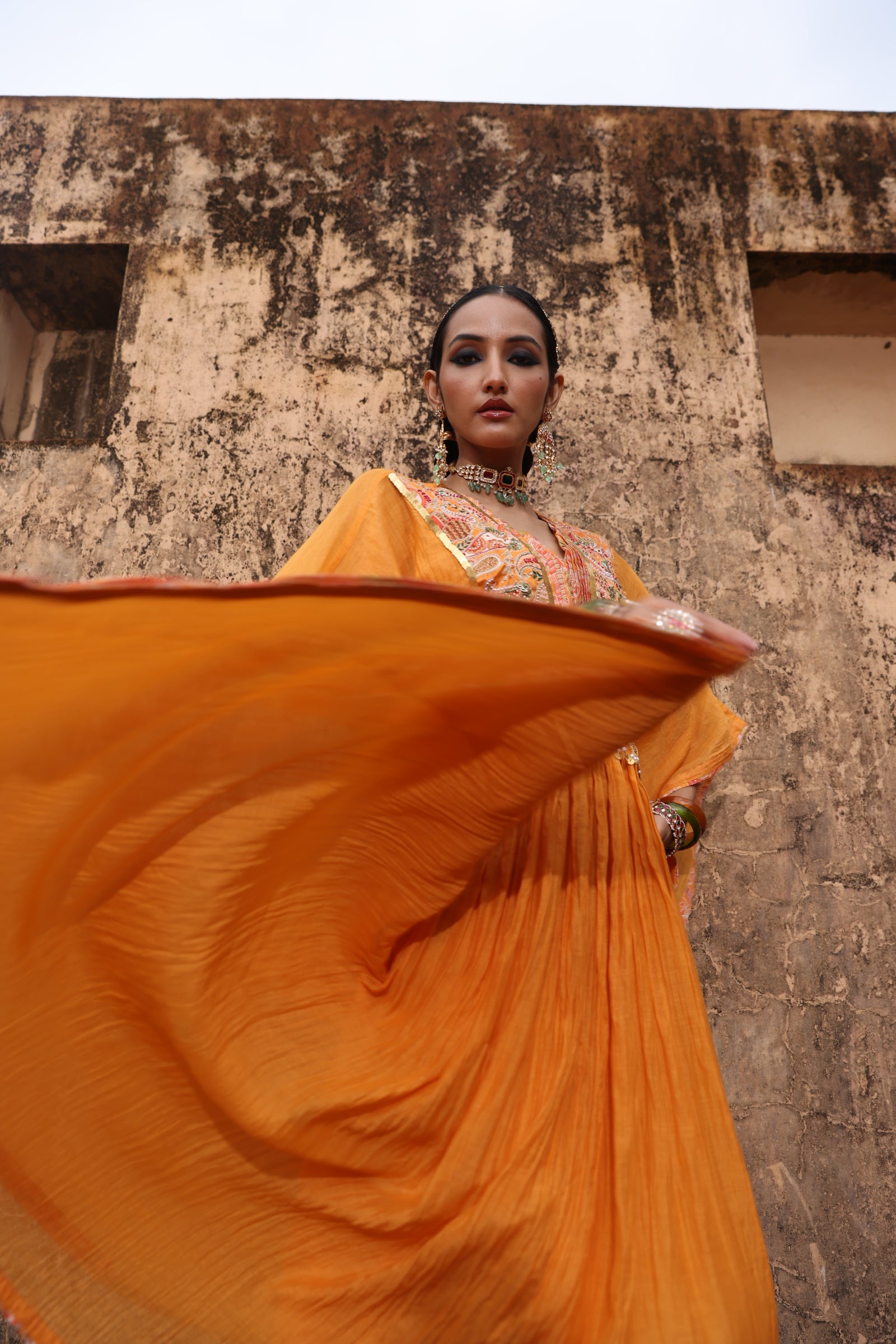 Paisley Embellished Kaftan Set