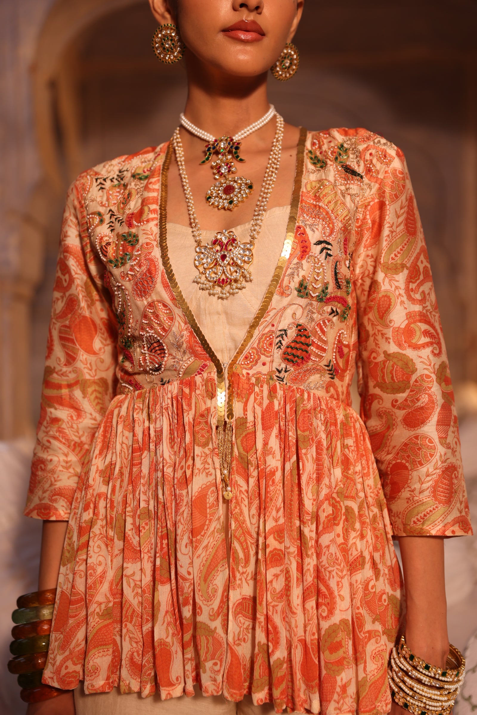 Peplum Paisley Coord Set