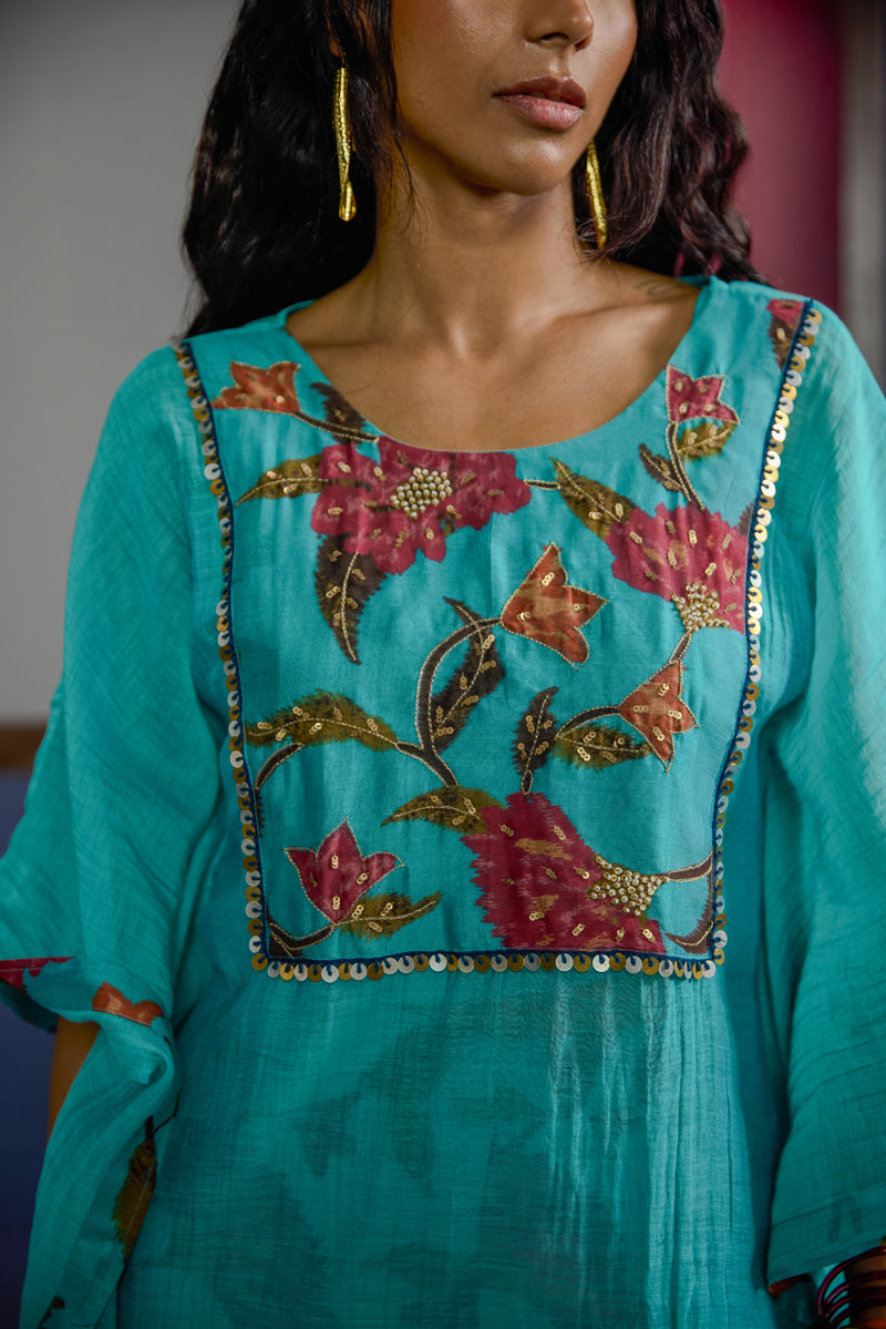 Afsana Yoke Kaftan Co-Ord Set