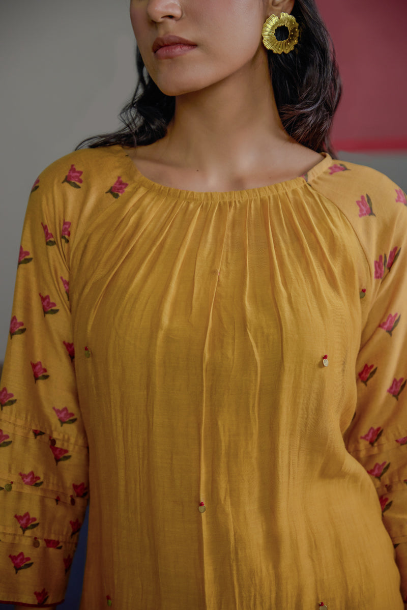 Afsana Mustard Raglan Set