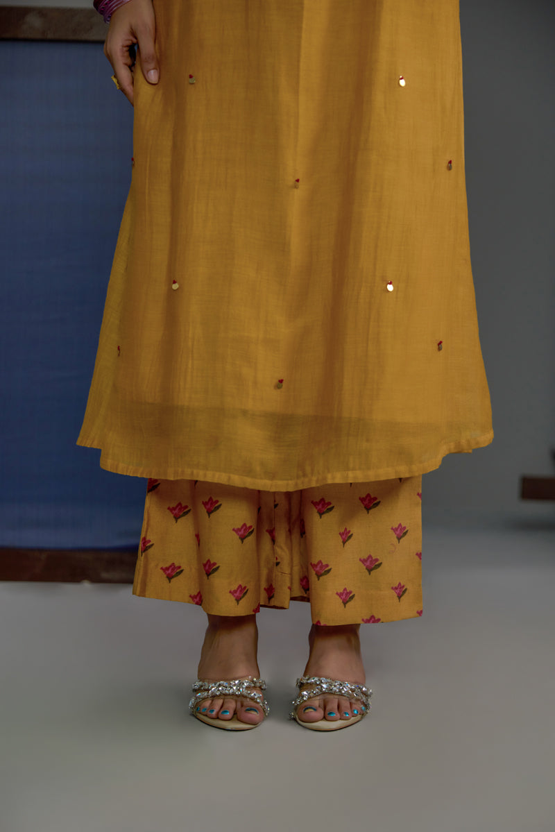 Afsana Mustard Raglan Set