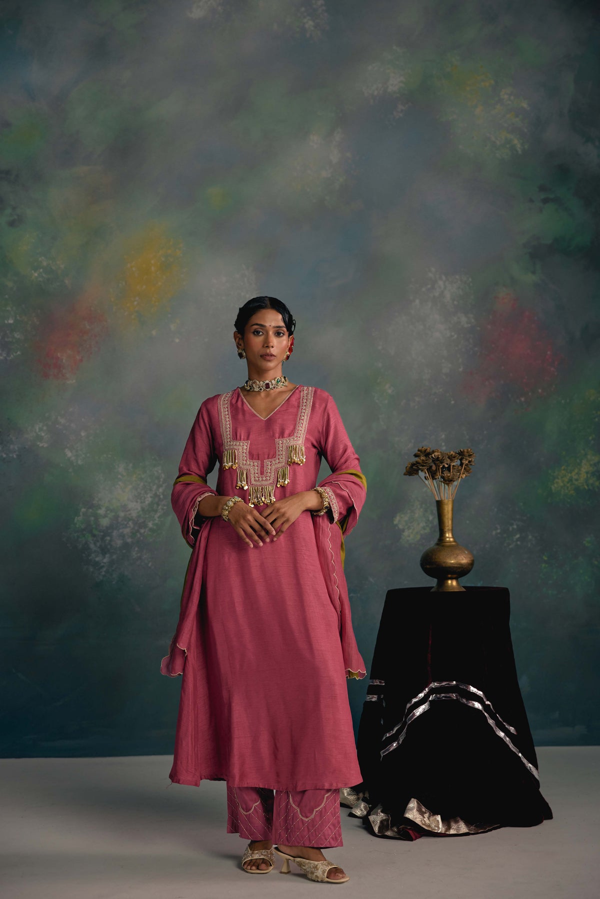 Aks Rose Pink Kurta Set