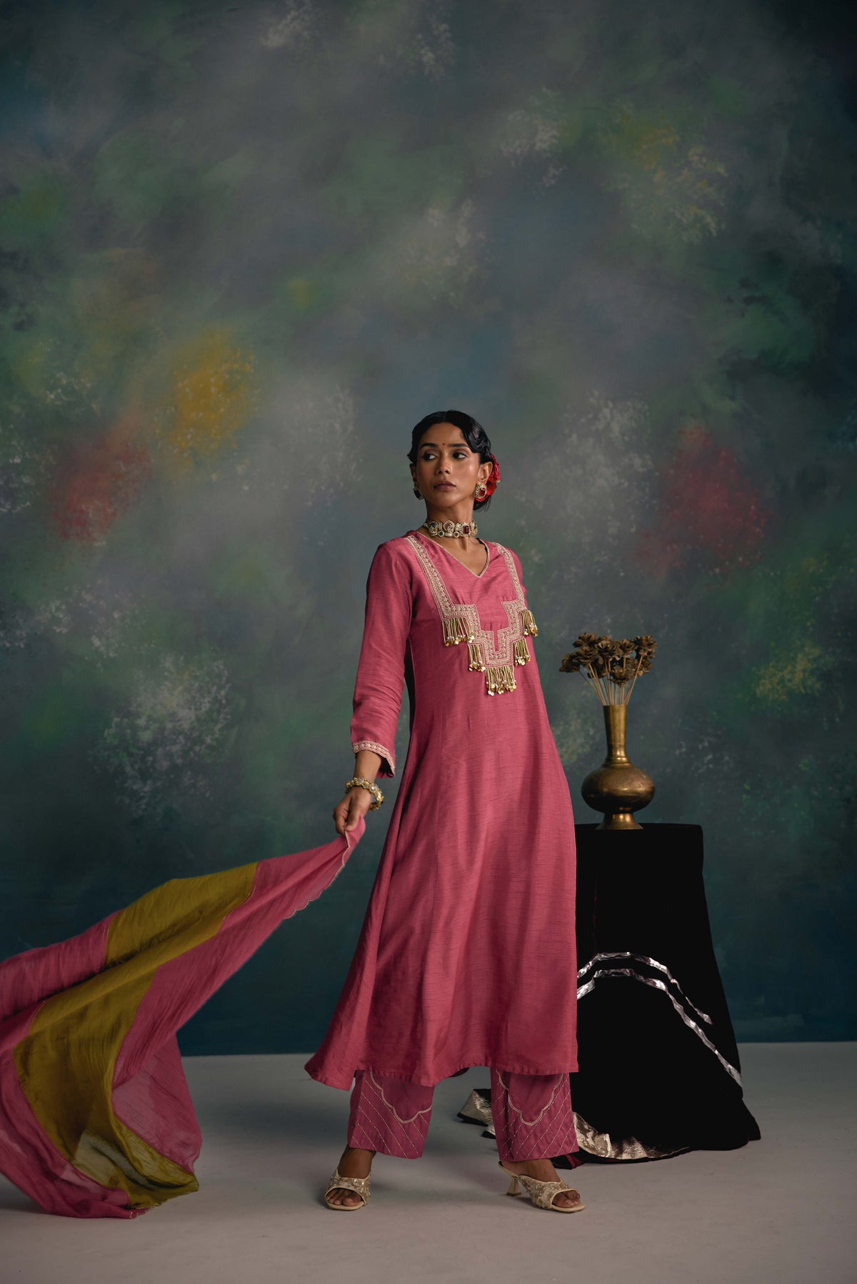 Aks Rose Pink Kurta Set