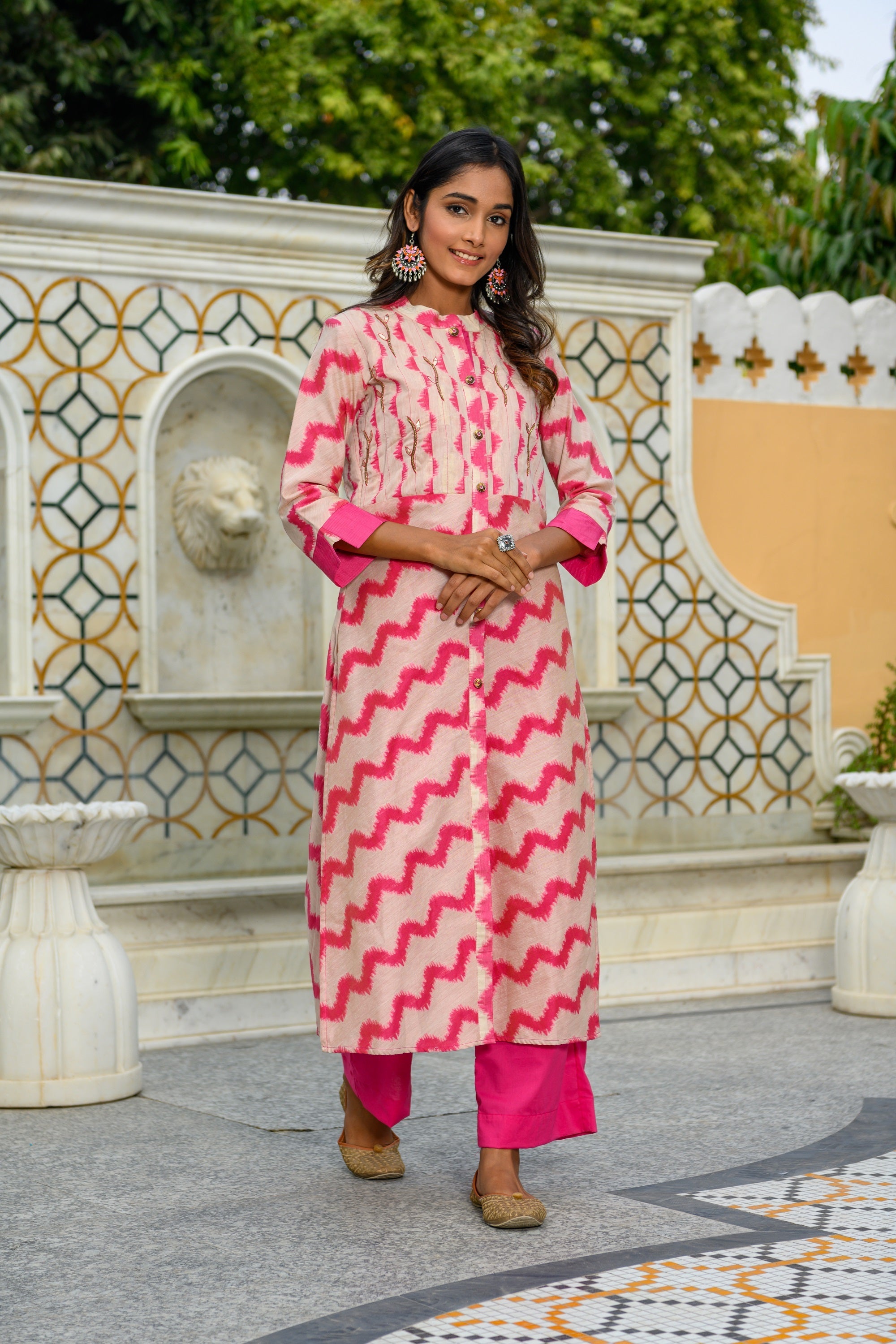 Wavy Chanderi Kurta