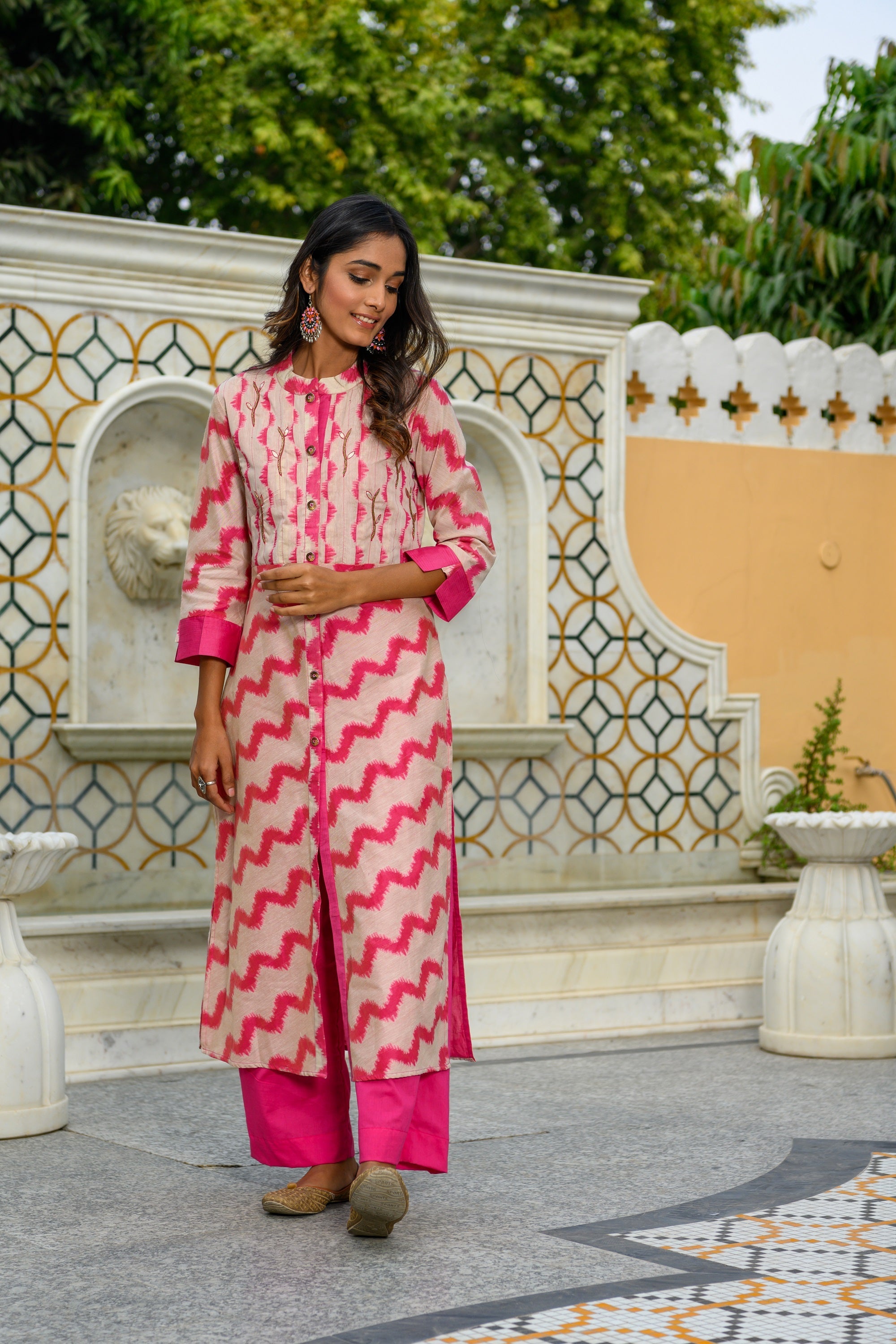 Wavy Chanderi Kurta